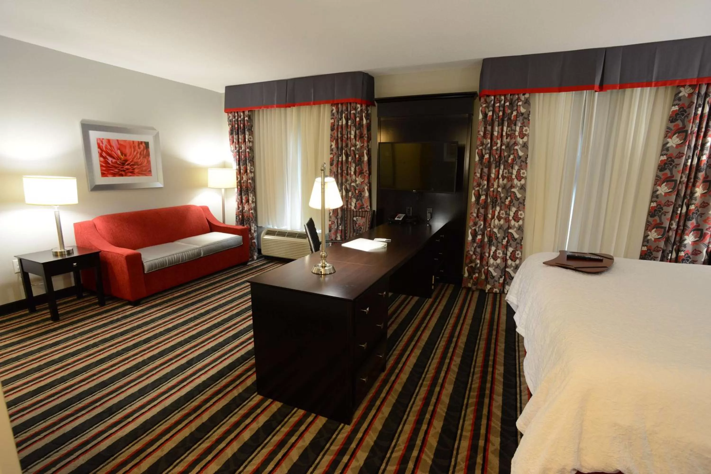 King Studio Suite with Sofa Bed - Hearing Access/Non-Smoking in Hampton Inn & Suites Albany at Albany Mall
