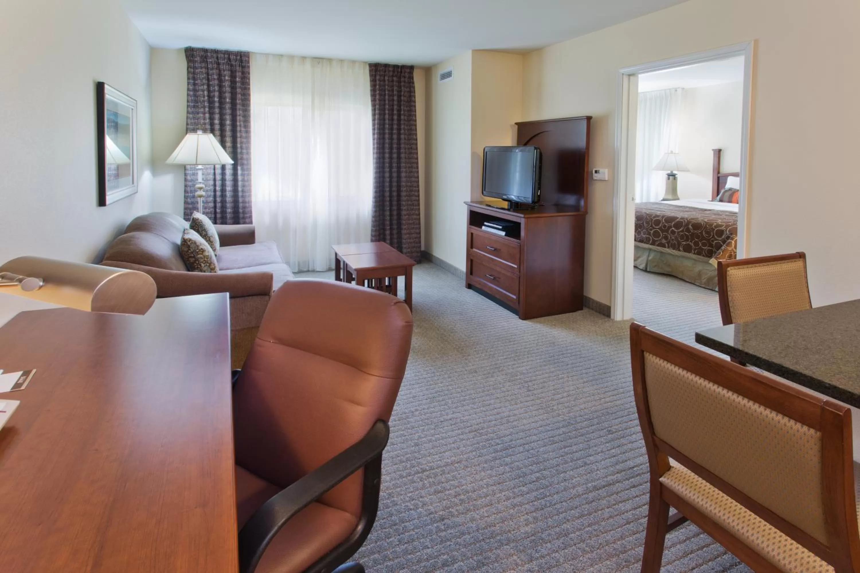 One Bedroom Suite with King Bed and Hearing Accessible Roll In Shower - Non-Smoking in Staybridge Suites Everett - Paine Field, an IHG Hotel