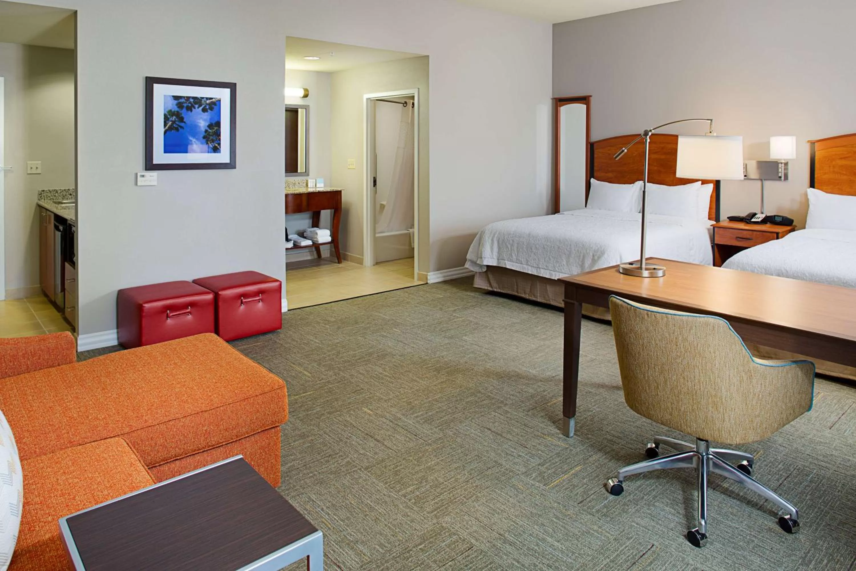 Premium Queen Studio with Two Queen Beds - Non-Smoking in Hampton Inn & Suites Lancaster
