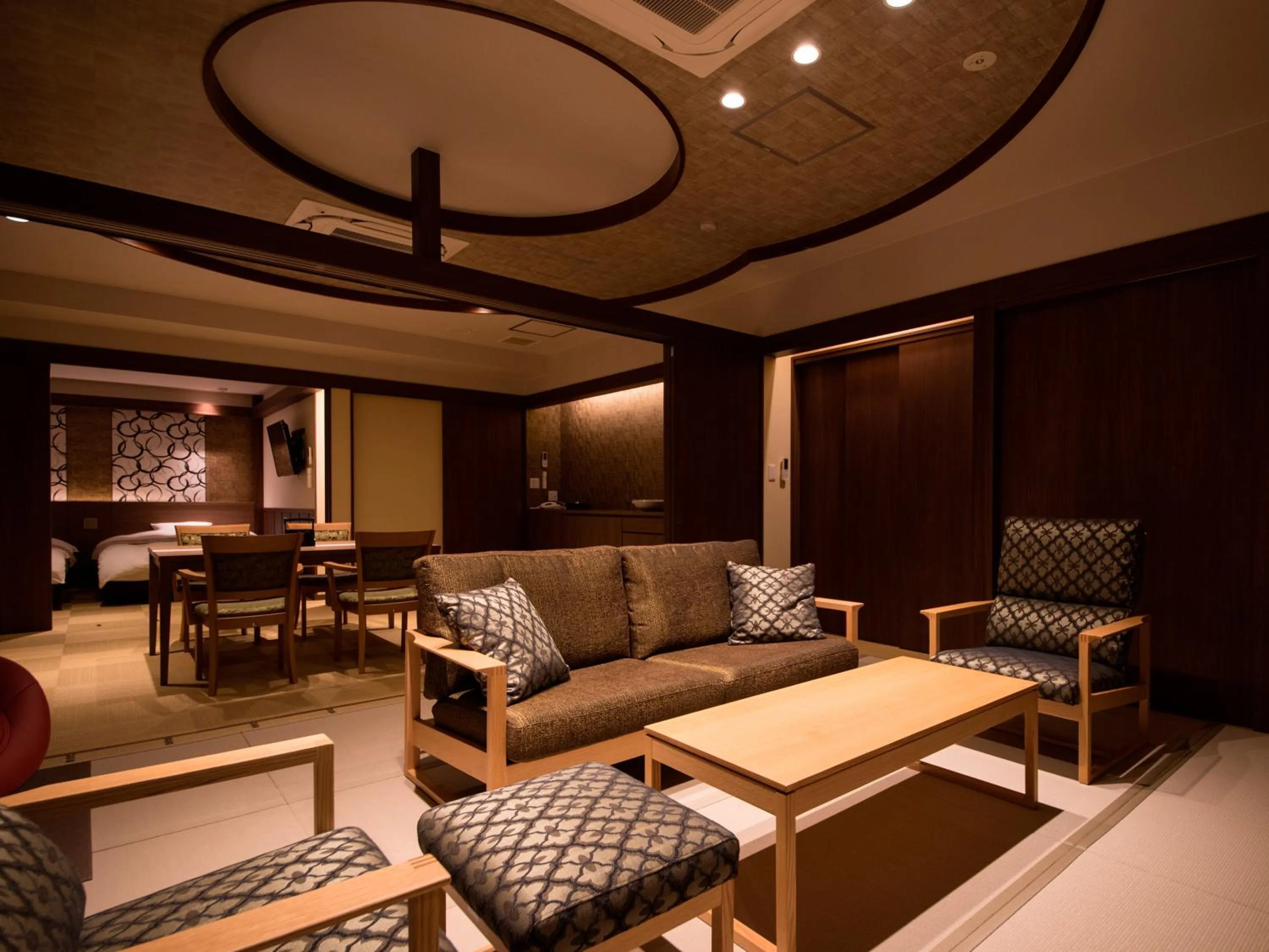 Premium Room with Tatami Area and Open-Air Bath in Okuno Hosomichi