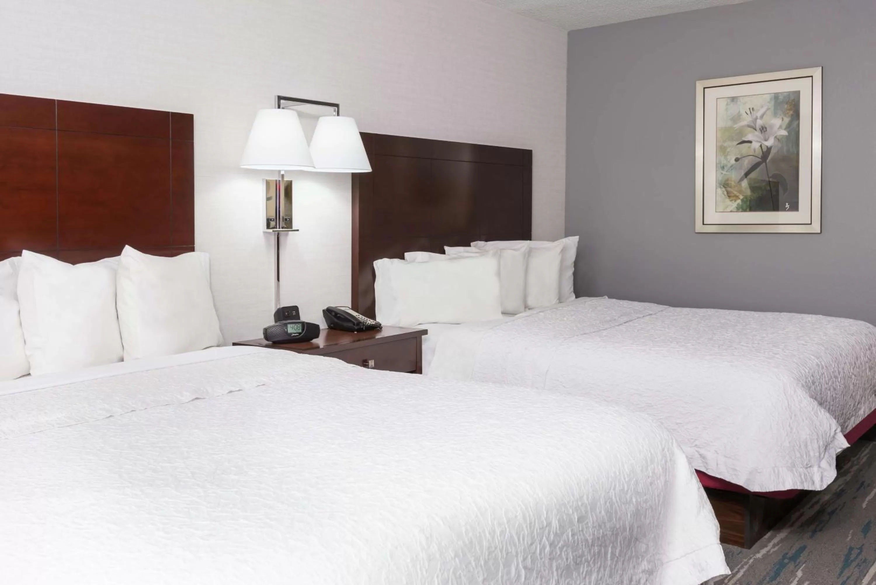 Queen Room with Two Queen Beds - Hearing Access/Non-Smoking in Hampton Inn & Suites Orlando Airport at Gateway Village