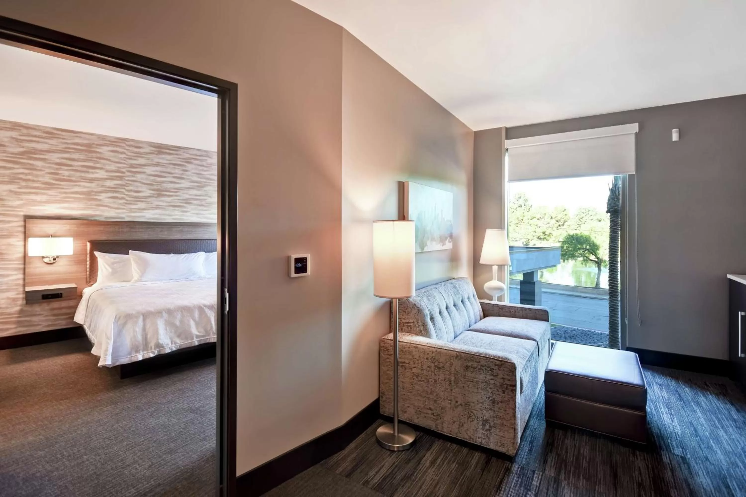 King Suite with Lake View - Hearing Accessible in Home2 Suites by Hilton Los Angeles Montebello