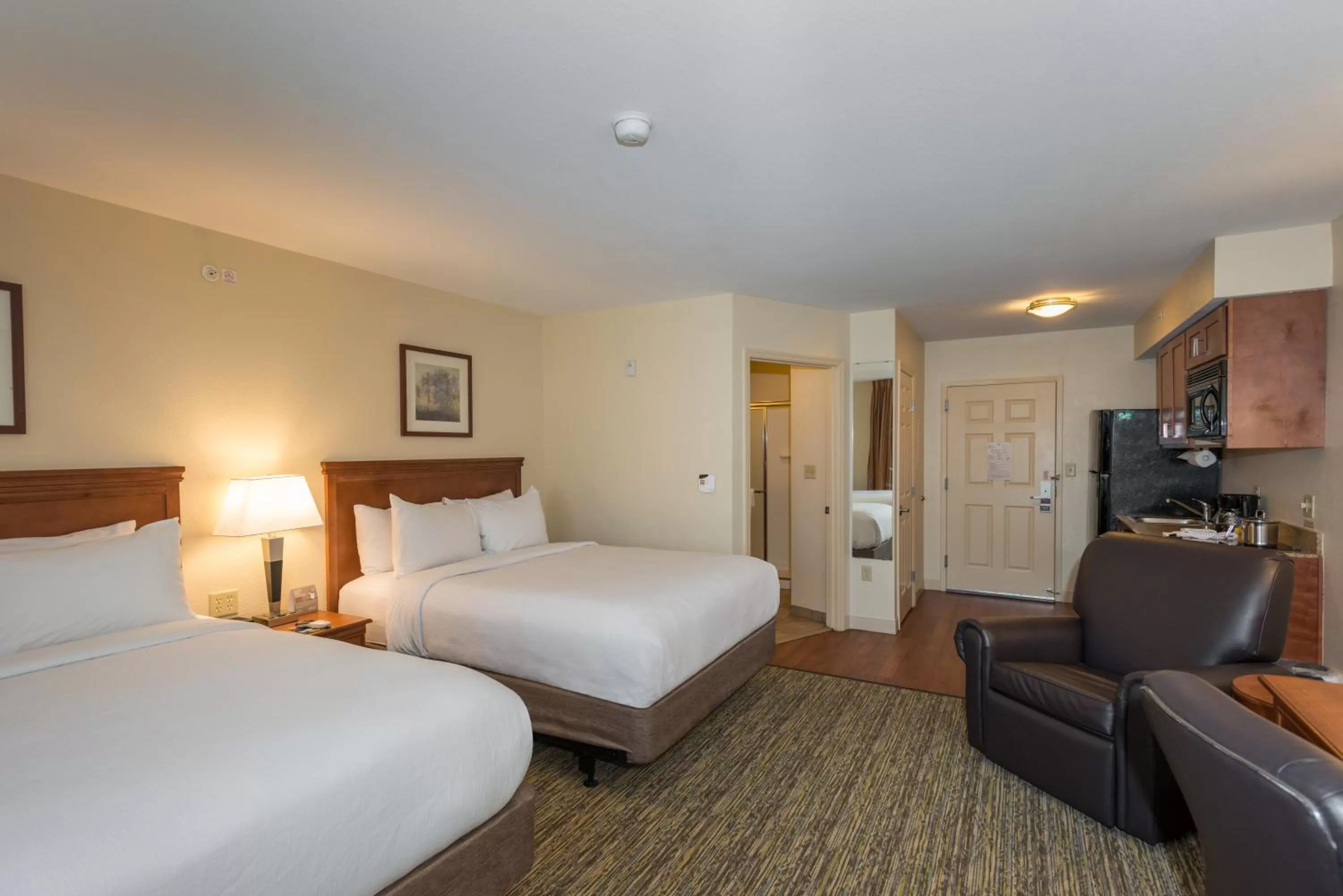 Queen Studio Suite with Two Queen Beds - Mobility Access Tub/Non-Smoking in Candlewood Suites Mobile-Downtown by IHG