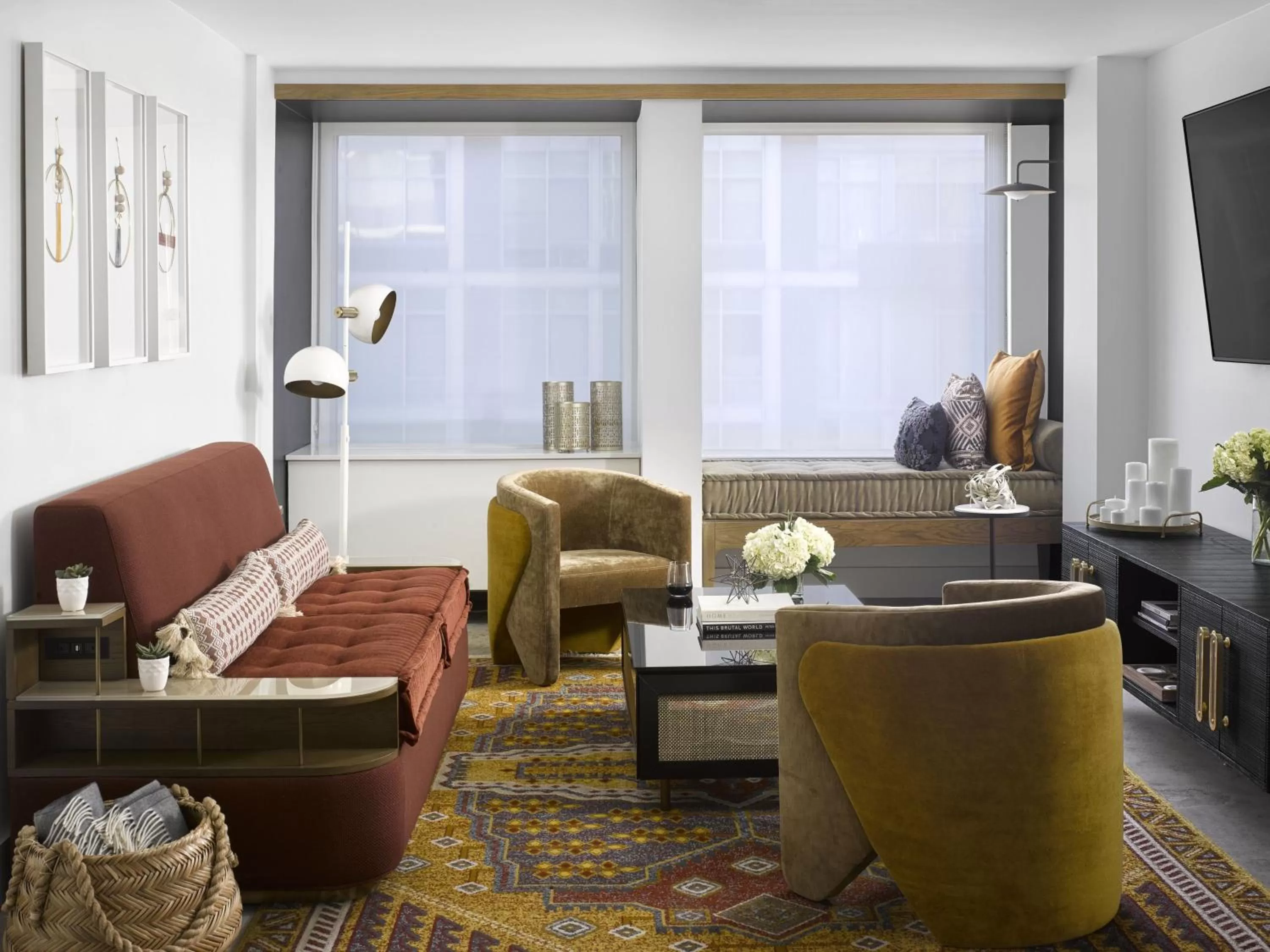 One-Bedroom Suite with King Bed, Futon and City View in Vignette Collection Yours Truly DC by IHG