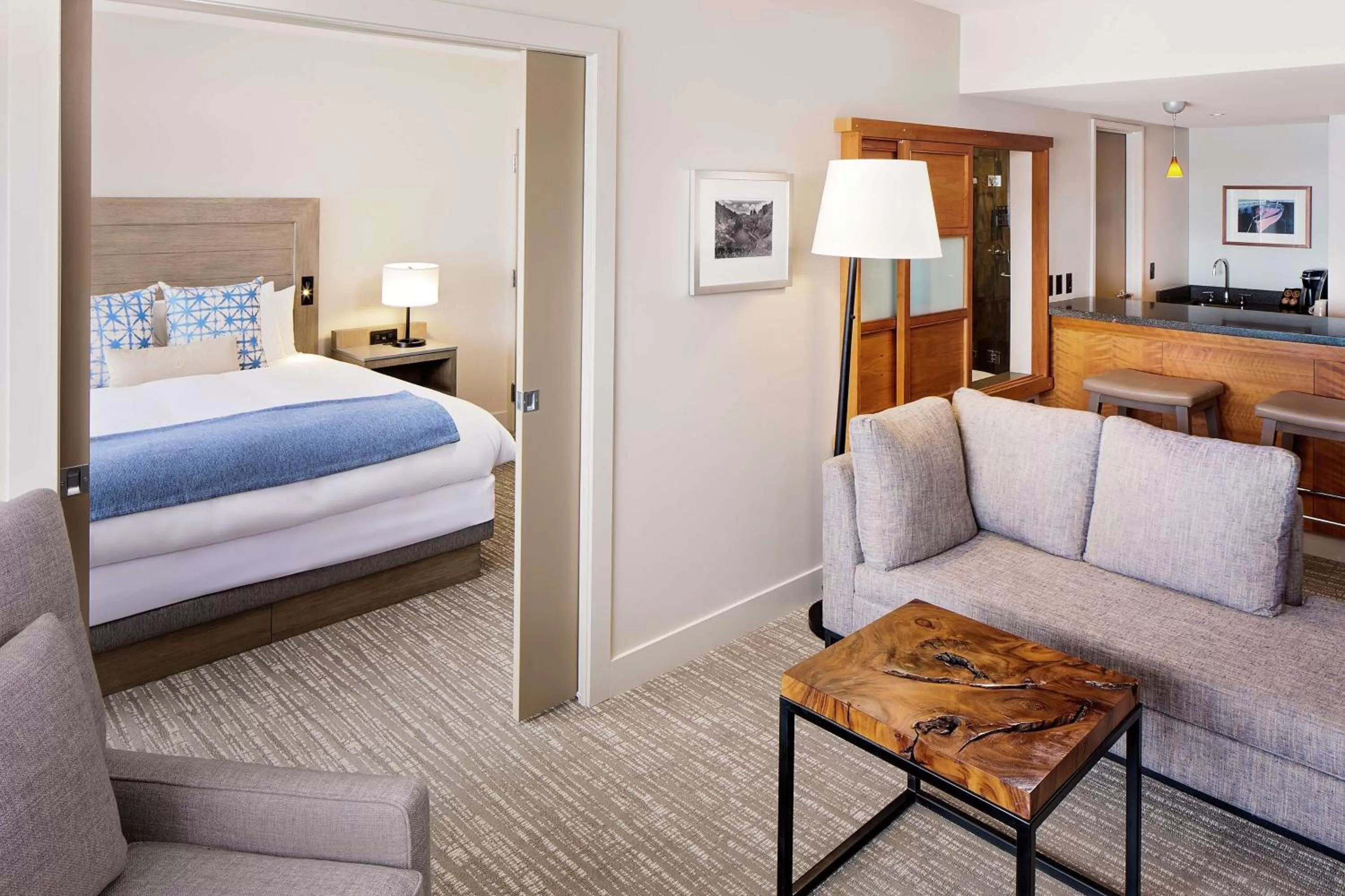 One-Bedroom King Suite with Bay View in Chrysalis Inn & Spa Bellingham, Curio Collection by Hilton