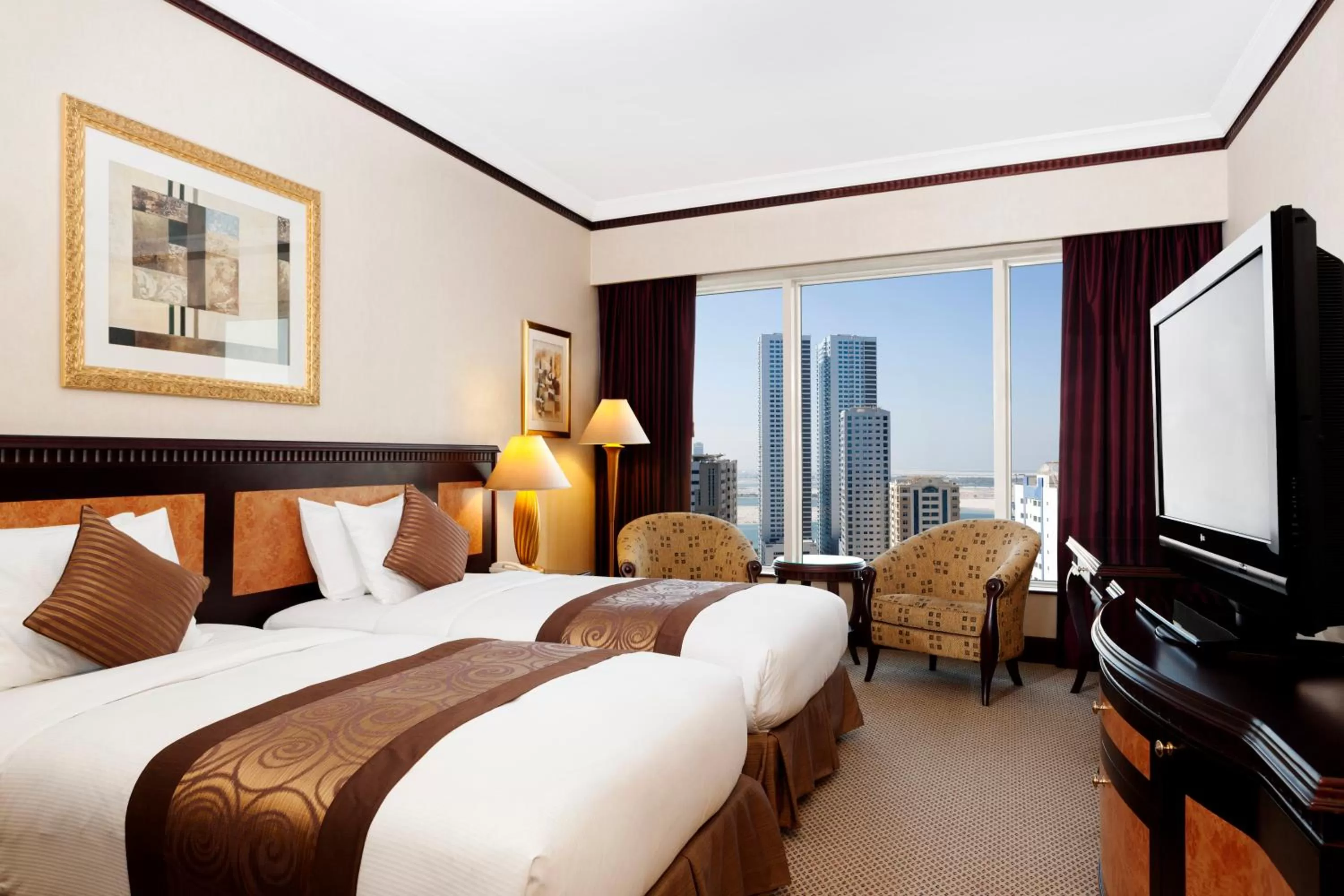 Superior Twin Room City View in Corniche Hotel Sharjah
