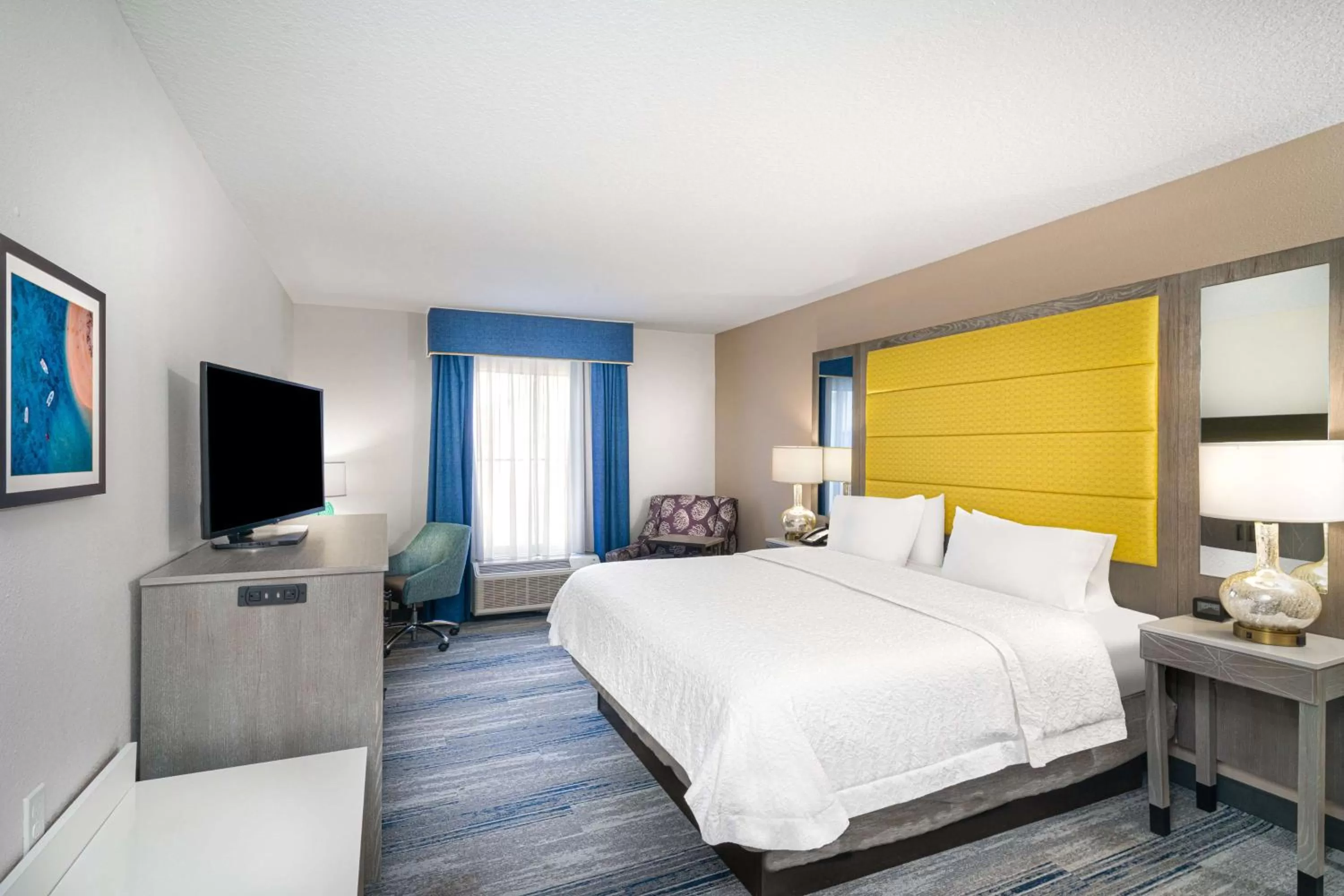 King Room with Roll-In Shower - Mobility and Hearing Access/Non-Smoking in Hampton Inn & Suites Amelia Island-Historic Harbor Front