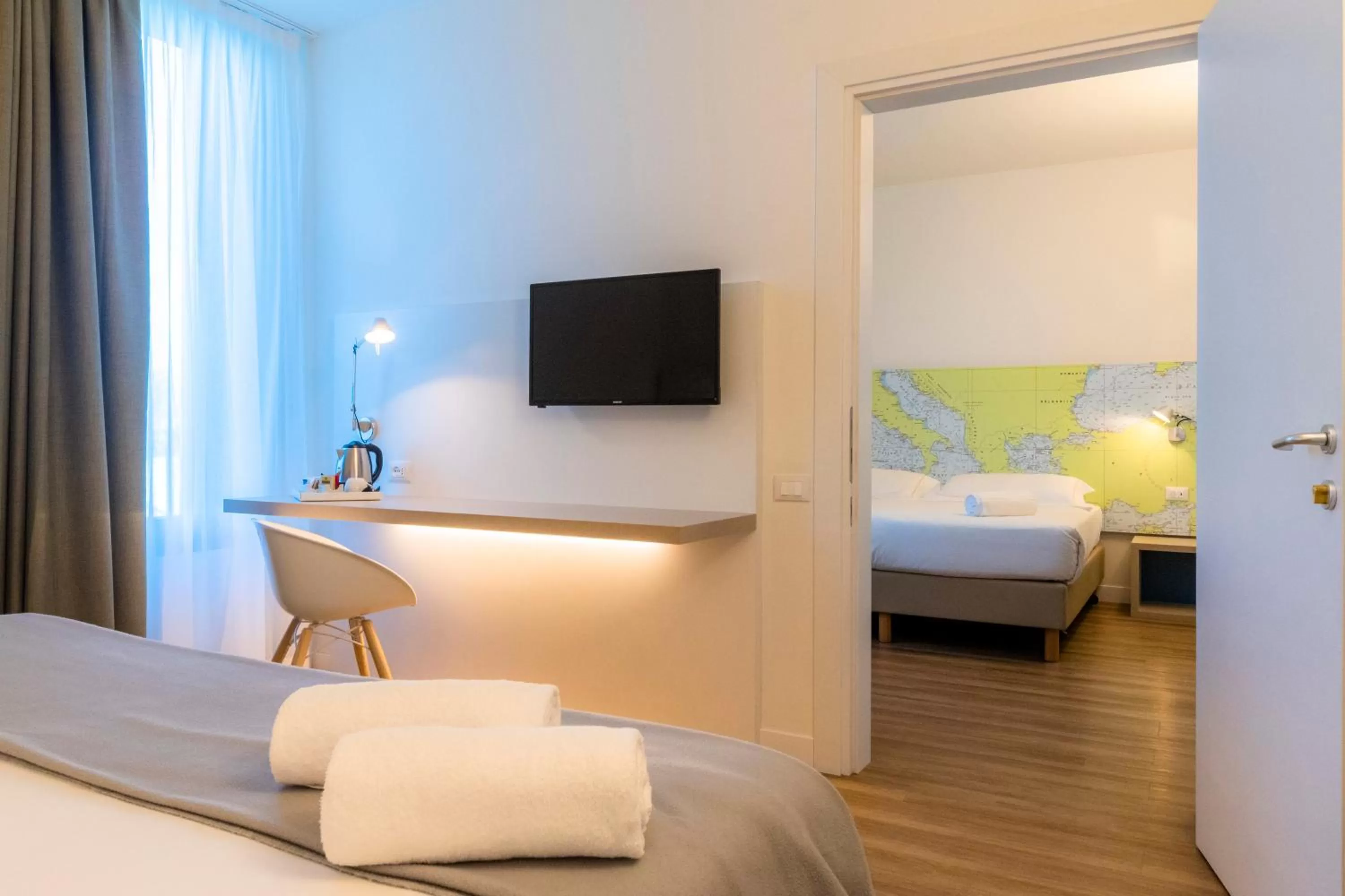 Two Connecting Double Rooms in Airport Hotel Bergamo