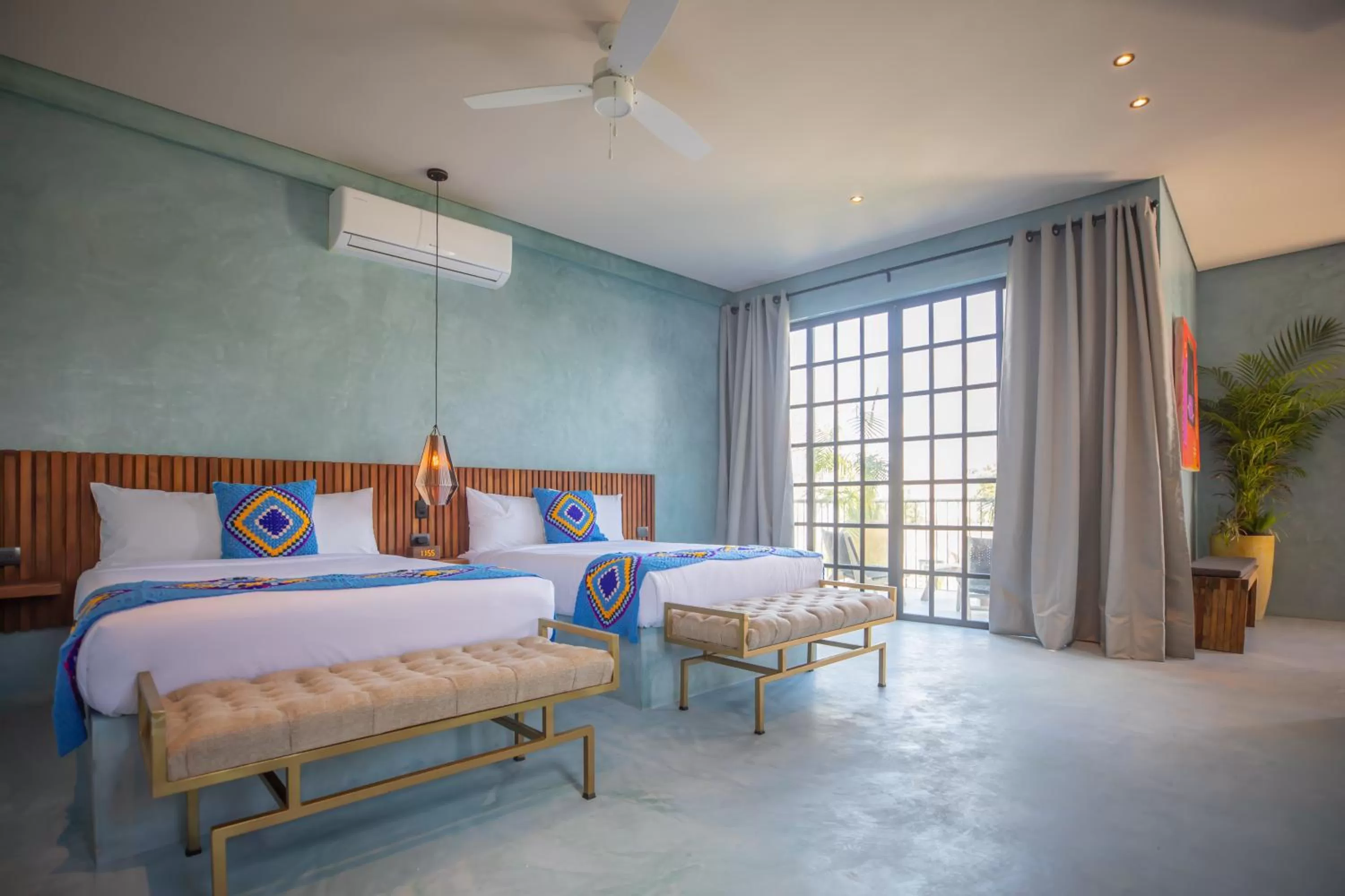 Twin Room with Balcony in Turquoise Tulum Hotel