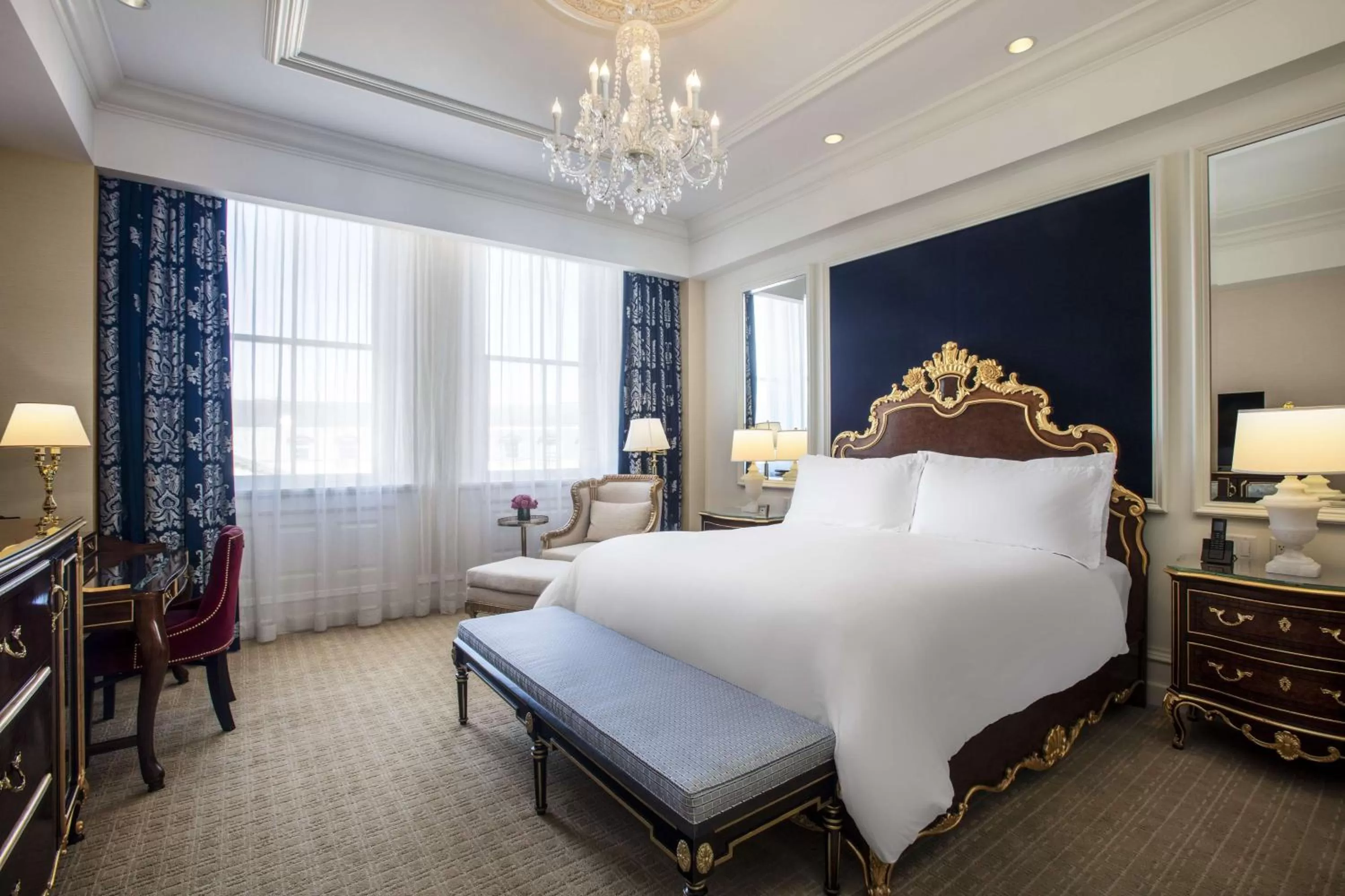 Premium King Room with Roll-in Shower - Mobility and Hearing Access in Waldorf Astoria Washington DC