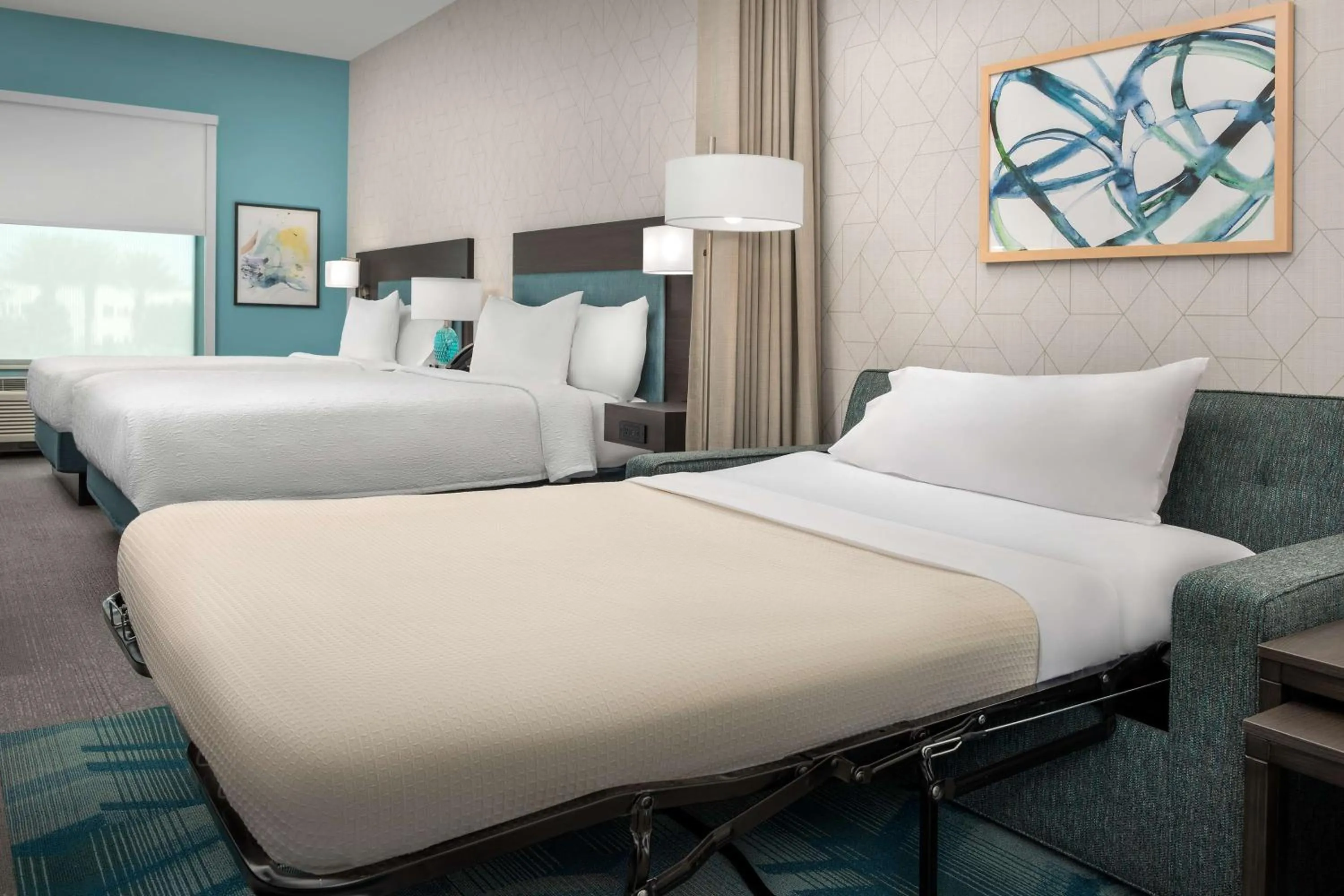 Studio Suite with Two Queen Beds in Home2 Suites Orlando Southeast Nona