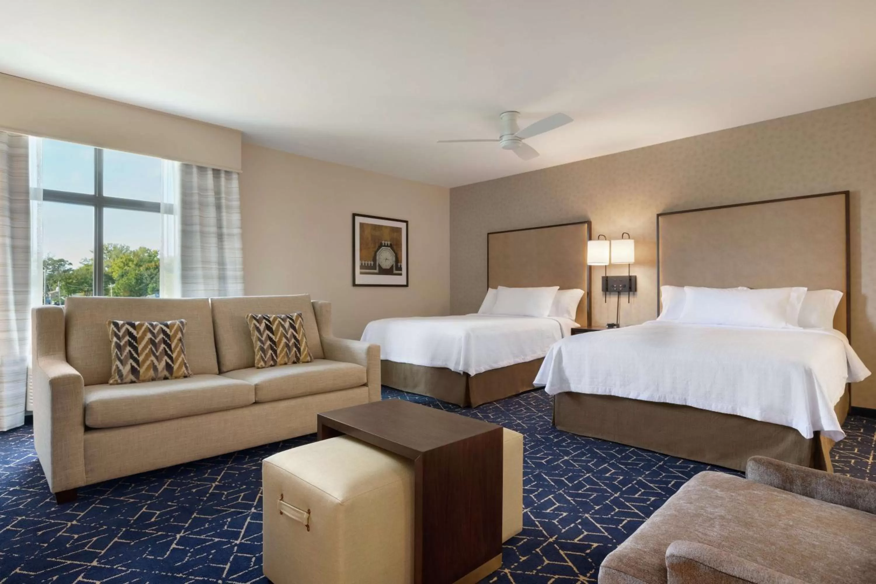 Queen Studio with Two Queen Beds - Non-Smoking in Homewood Suites by Hilton Albany Crossgates Mall