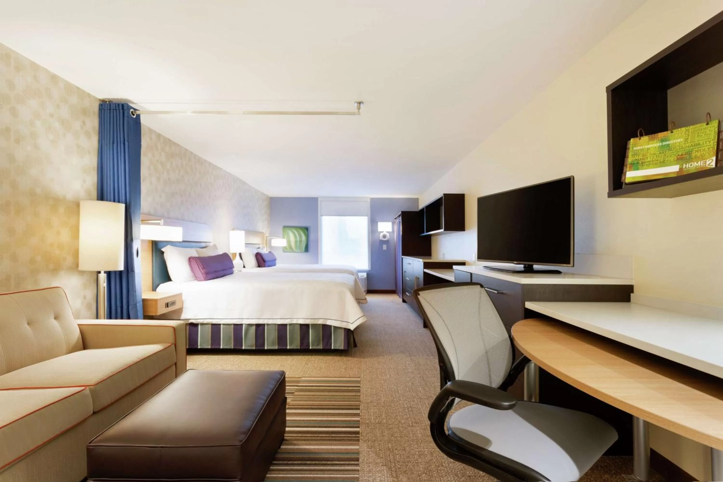 Queen Studio with Two Queen Beds - Non-Smoking in Home2 Suites by Hilton Midland