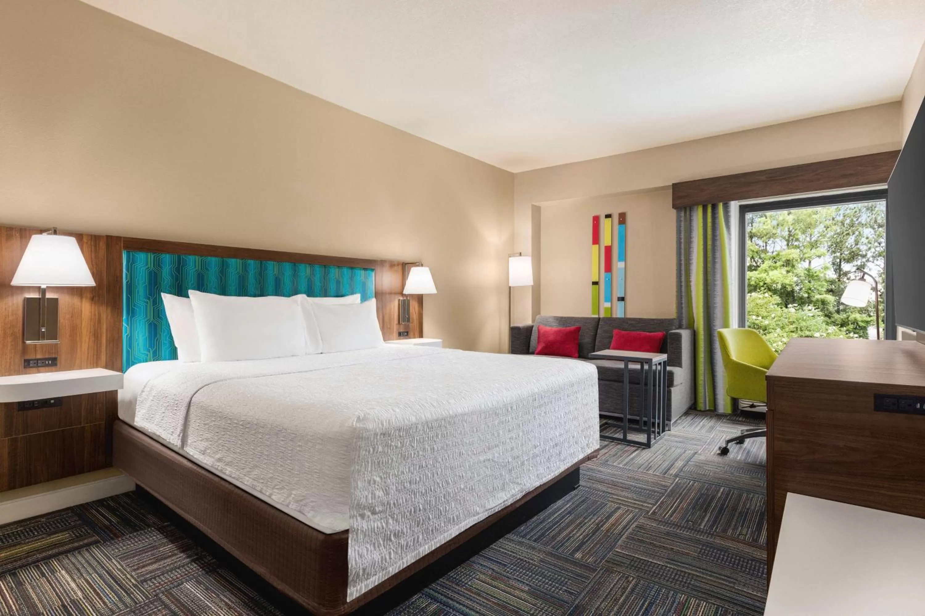 King Room with Sofa Bed and Study - Non-Smoking in Hampton Inn Atlanta-Stone Mountain