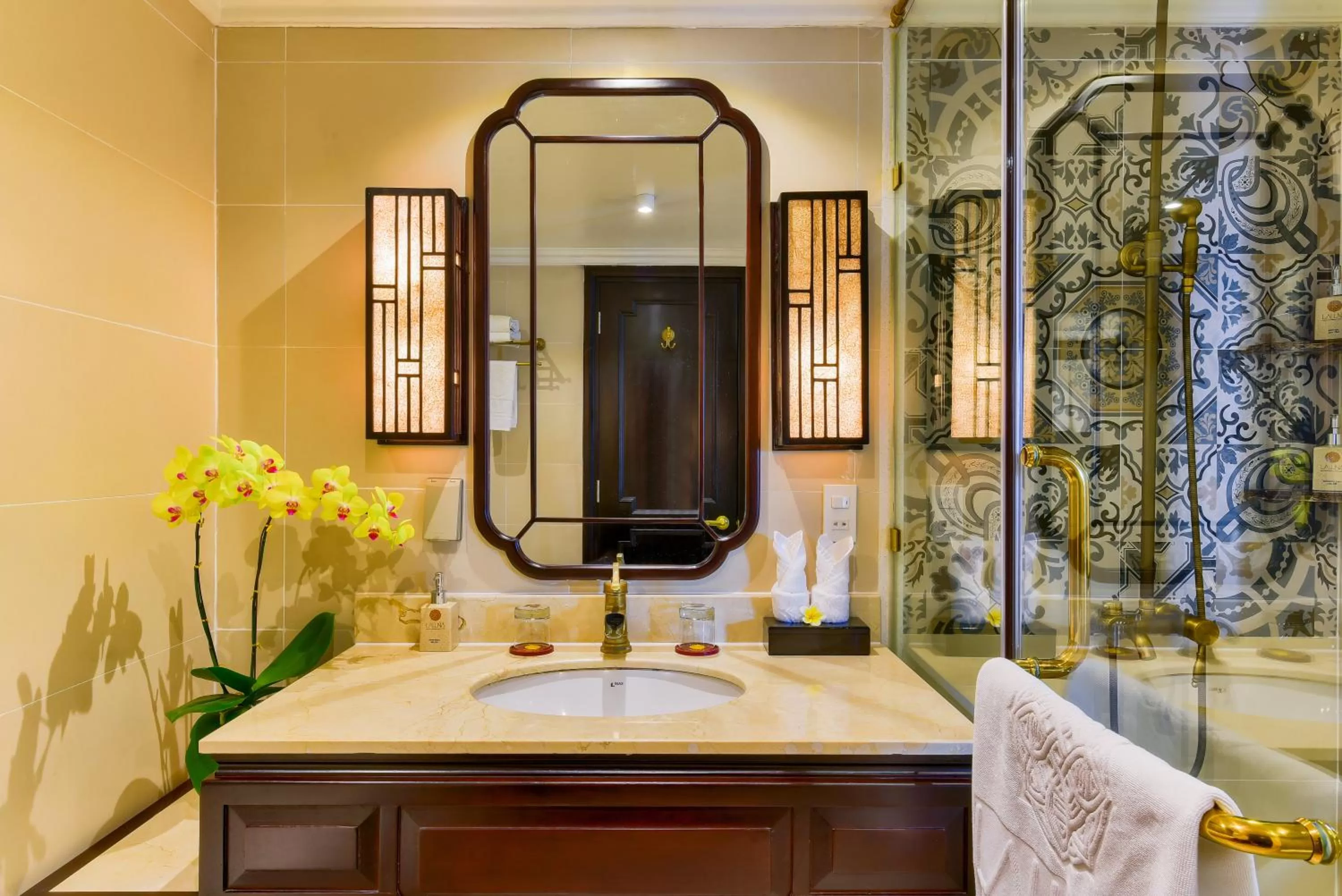 Family Connecting Room with Balcony and Pool View in Laluna Hoi An Riverside Hotel & Spa