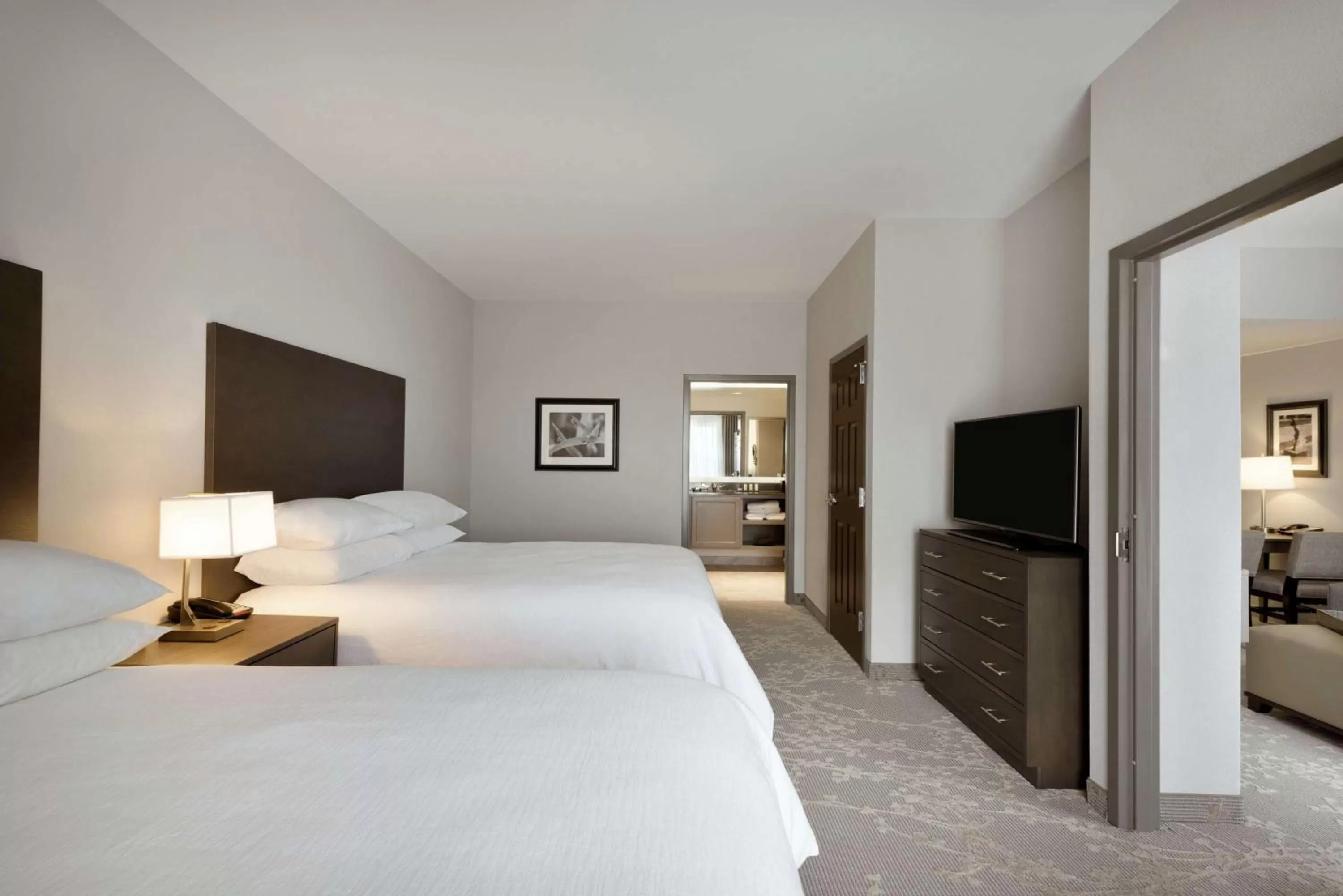 Two Room Queen Suite with Roll In Shower - Mobility Access in Embassy Suites Charlotte/Ayrsley