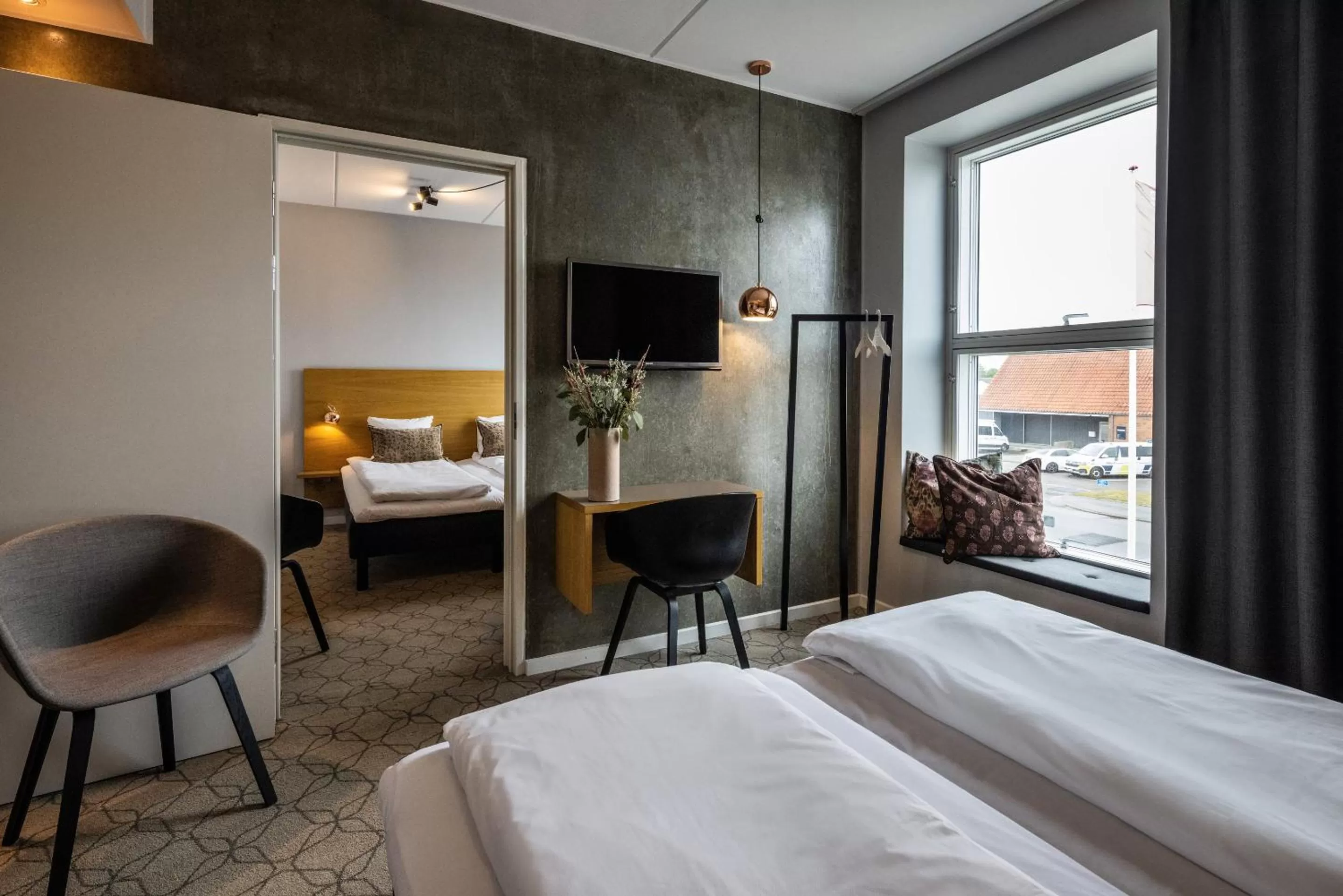 Two Connecting Double Rooms in Aalborg Airport Hotel