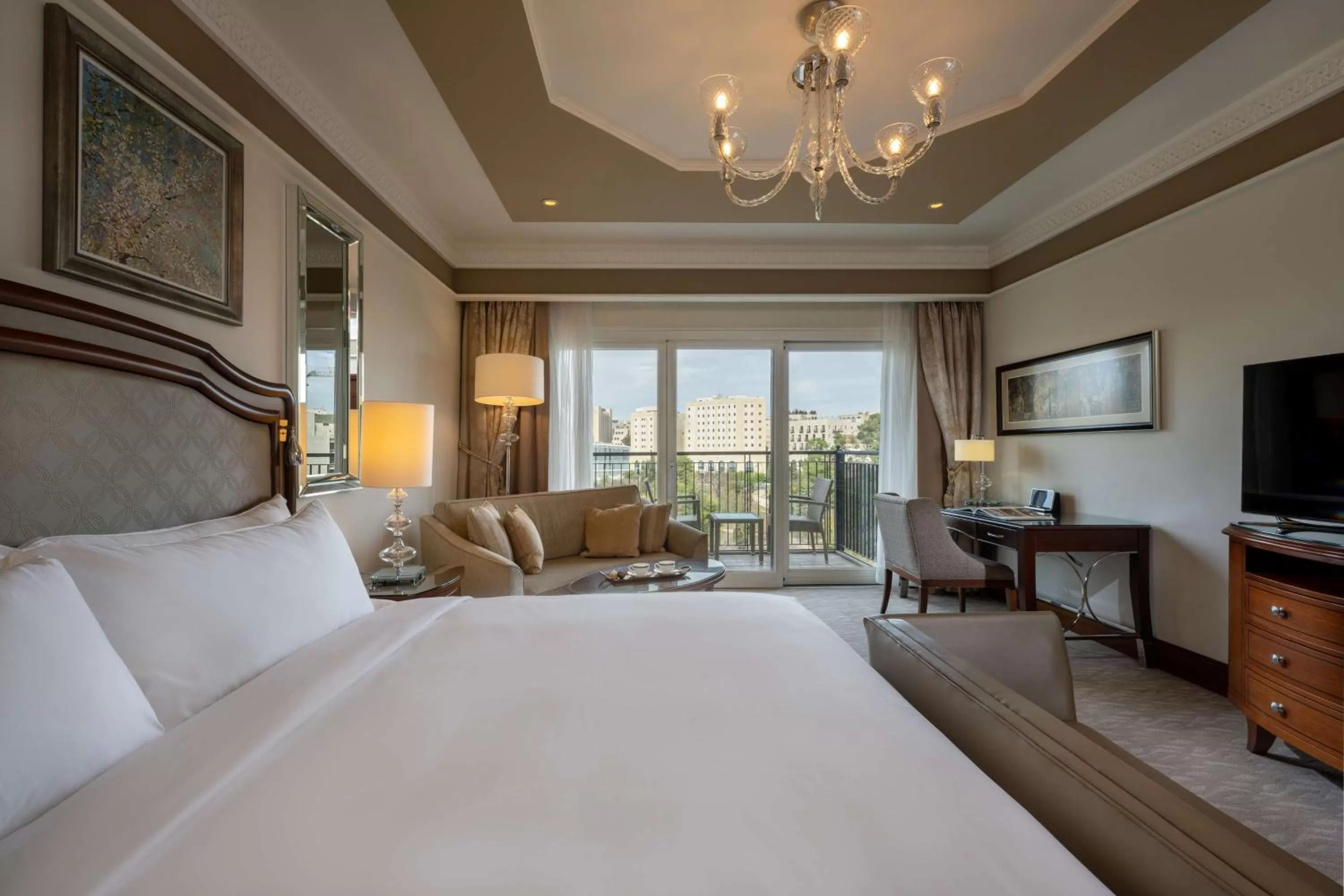 Premier Grand Deluxe with Balcony and High Floor - King Bed in Waldorf Astoria Jerusalem