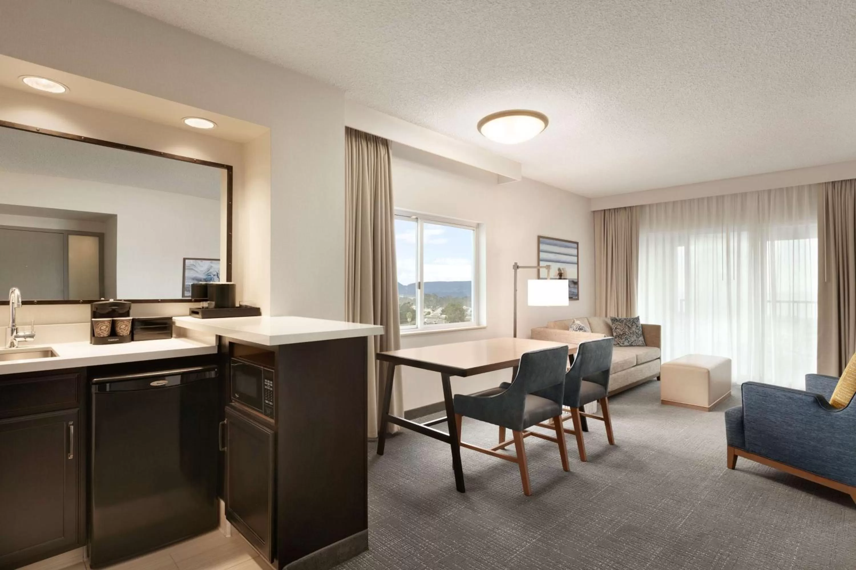 Two Room Corner King Suite with Bayview and Balcony in Embassy Suites by Hilton Monterey Bay Seaside