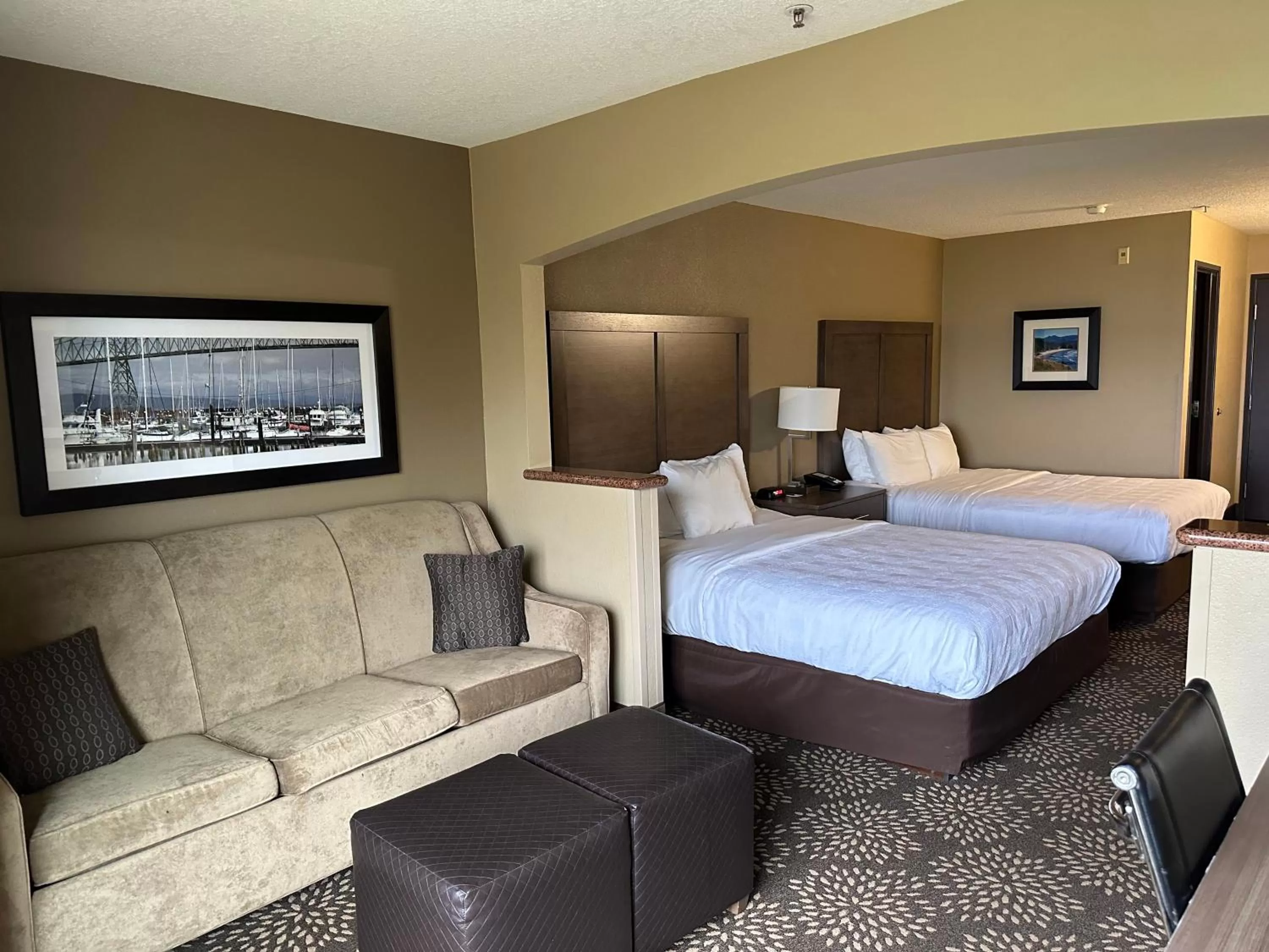 Queen Room with Two Queen Beds and Roll-In Shower - Disability Access/Non-Smoking in Best Western Columbia River Waterfront Hotel Astoria