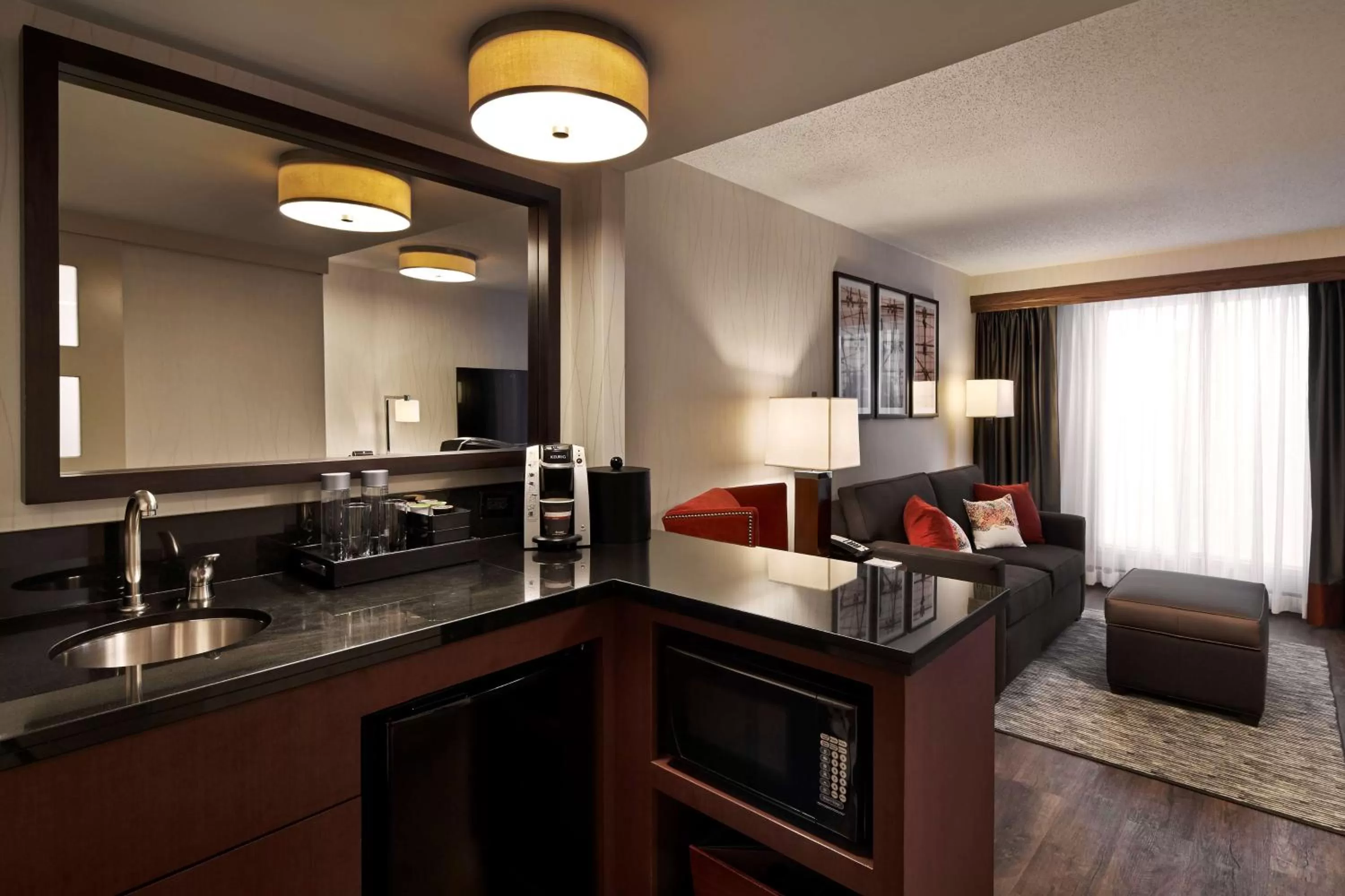 Premium Two-Room King Suite - High Floor in Embassy Suites by Hilton Washington DC Chevy Chase Pavilion