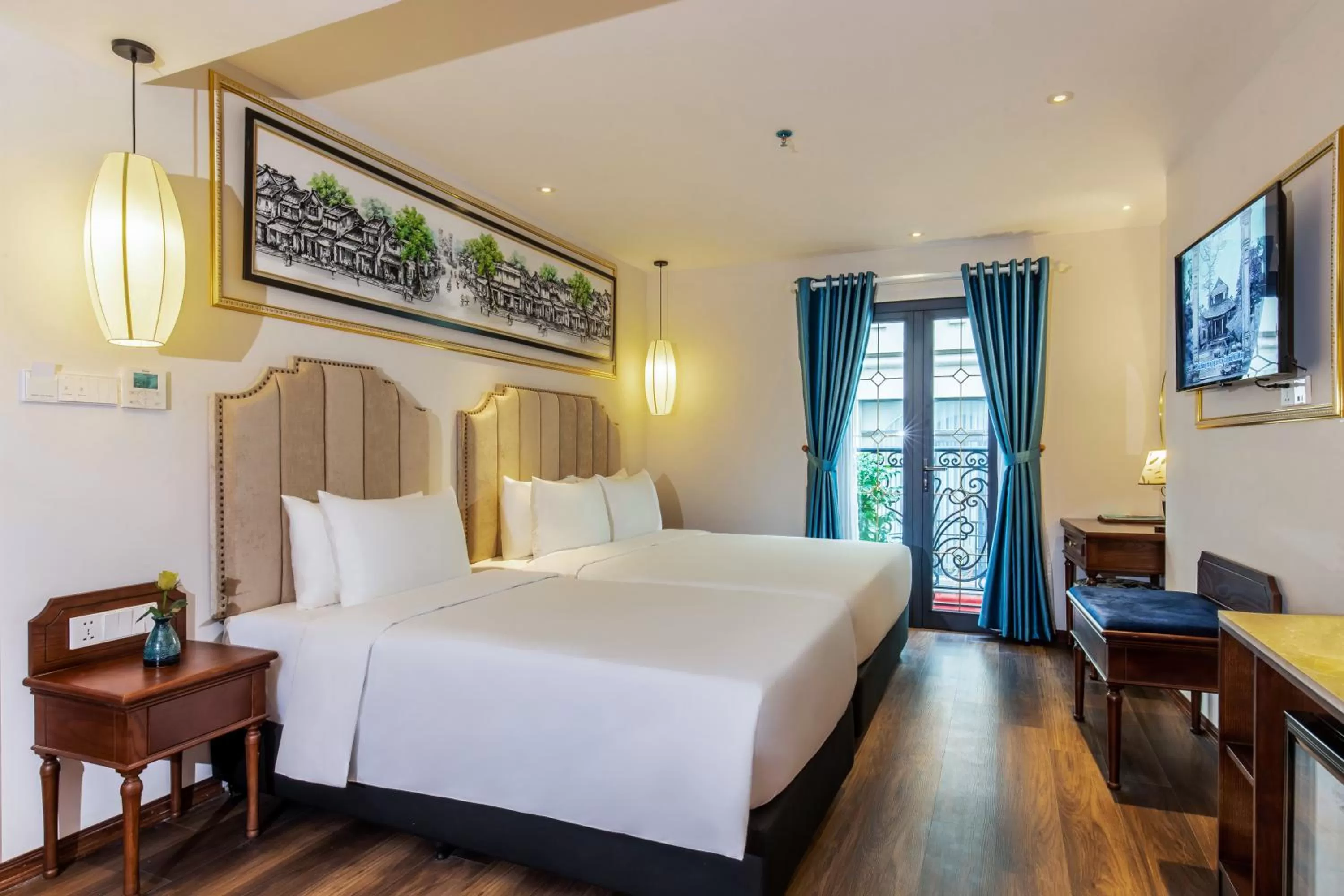 Triple Room with Balcony in Hanoi Calista Hotel & Spa