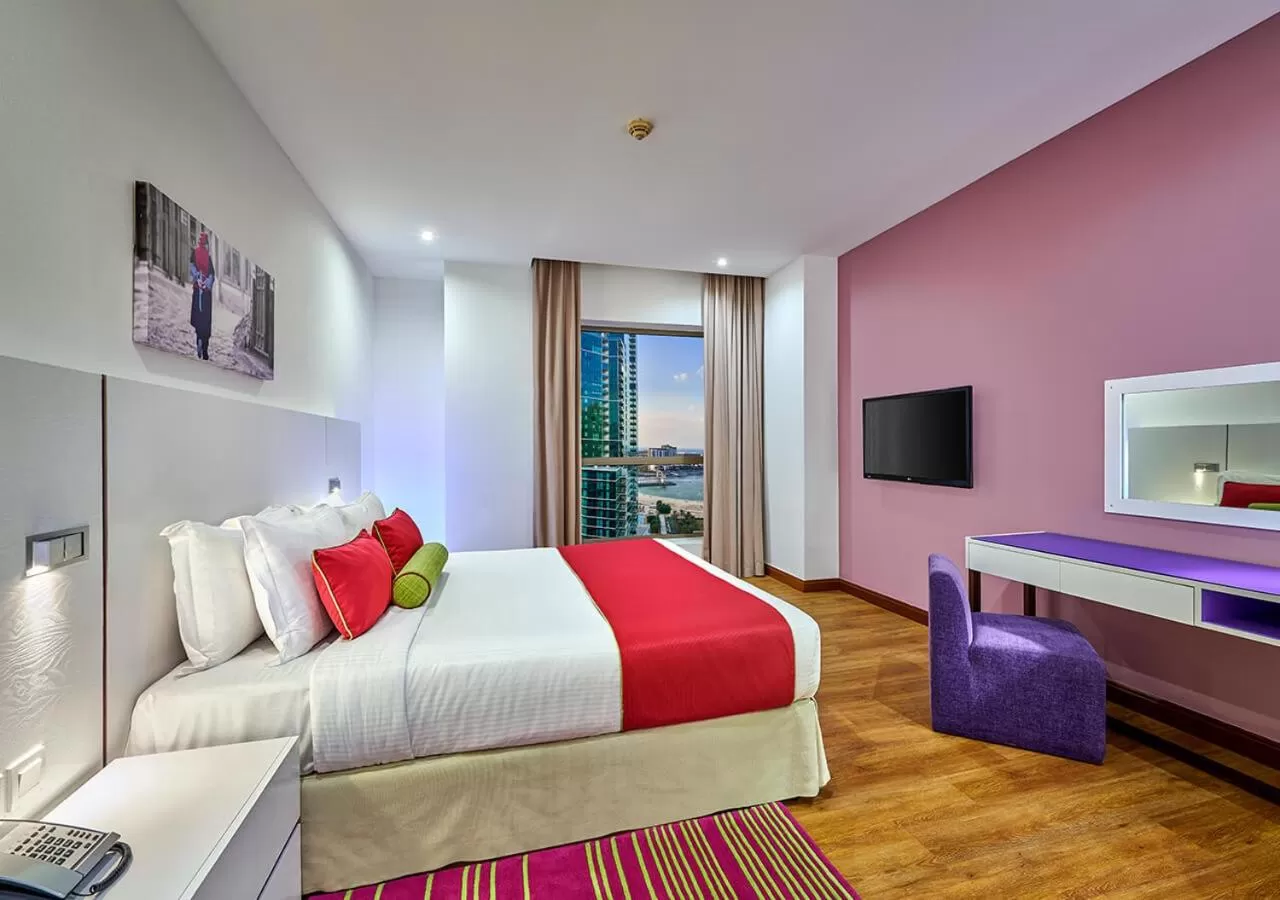 One-Bedroom Apartment with Partial Sea View, including Complimentary Beach Accessories in Ramada Hotel, Suites and Apartments by Wyndham Dubai JBR