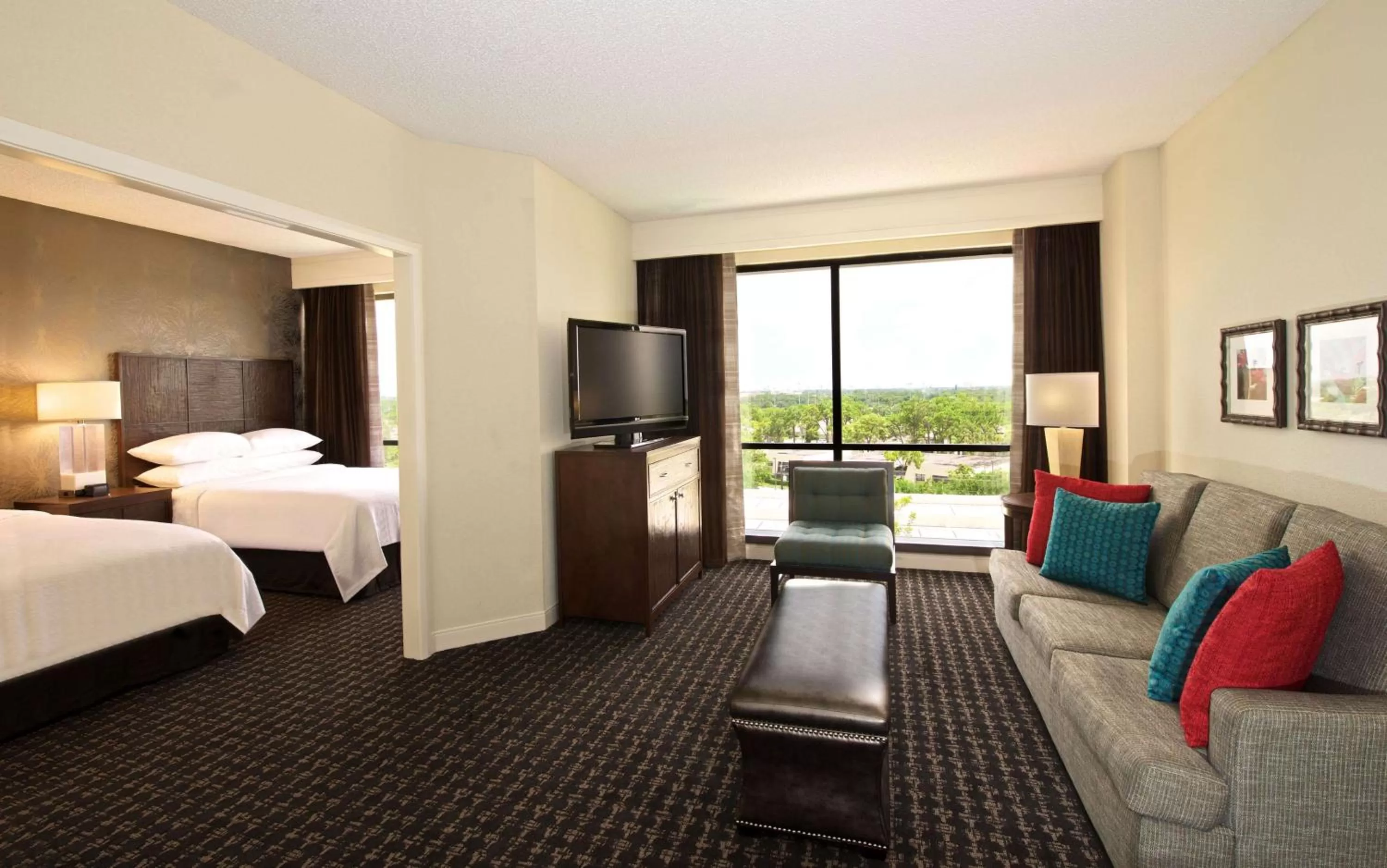 Premium Suite with Two Double Beds in Embassy Suites by Hilton Palm Beach Gardens PGA Boulevard