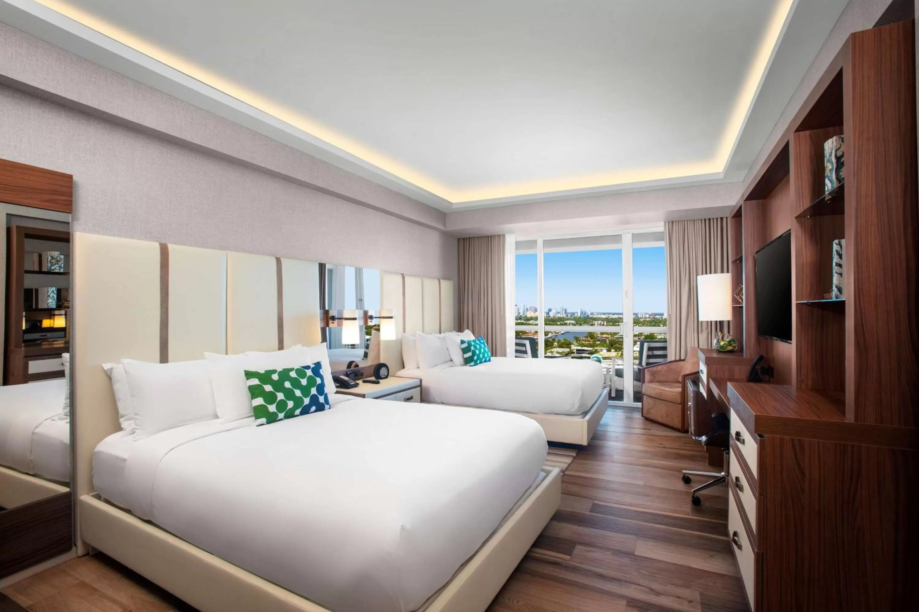 Studio with Two Queen Beds and Intracoastal View in Conrad Fort Lauderdale Beach