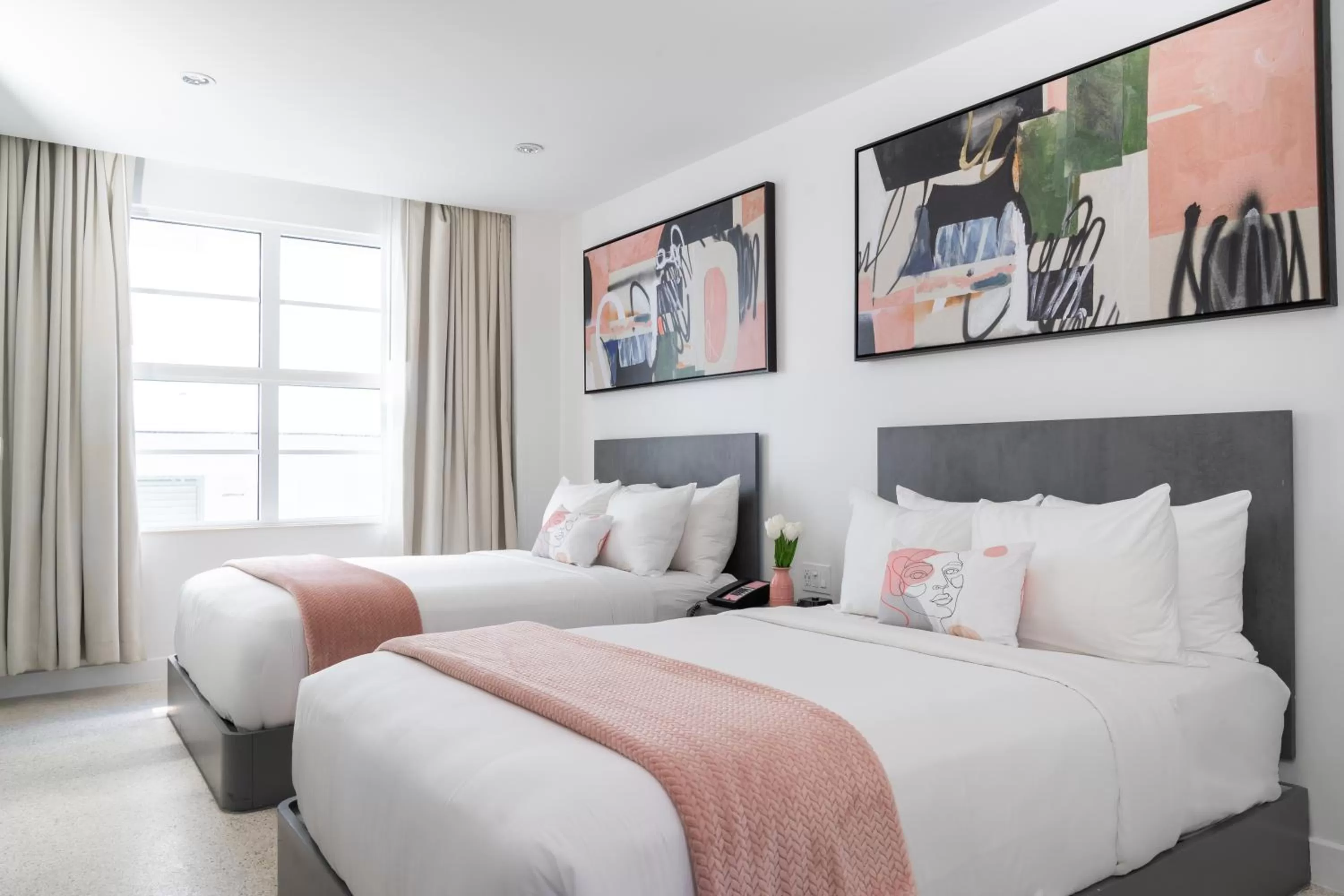 Double Room with Two Double Beds in Clevelander Hotel