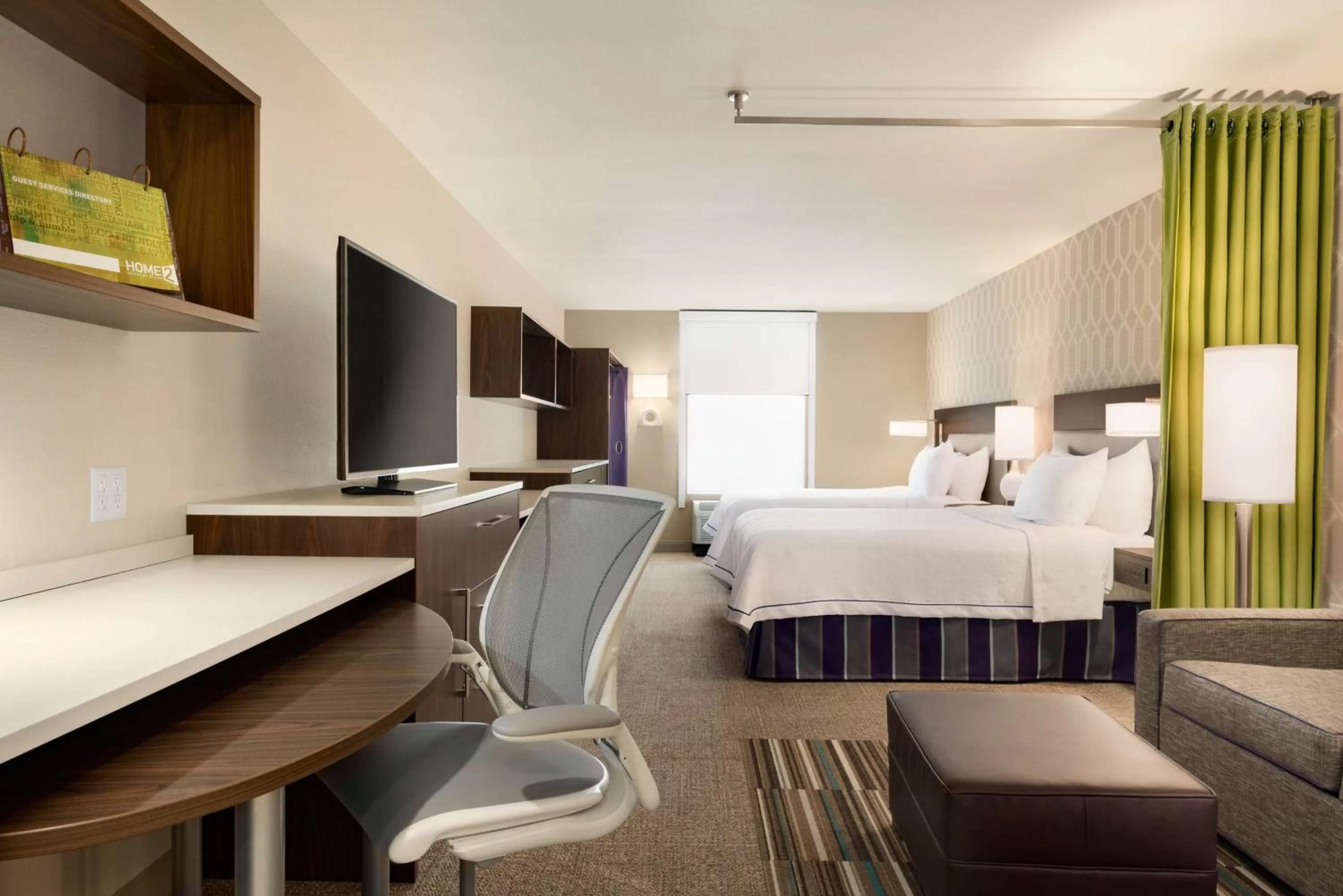 Queen Studio with Two Queen Beds - Non-Smoking in Home2 Suites By Hilton Menomonee Falls Milwaukee