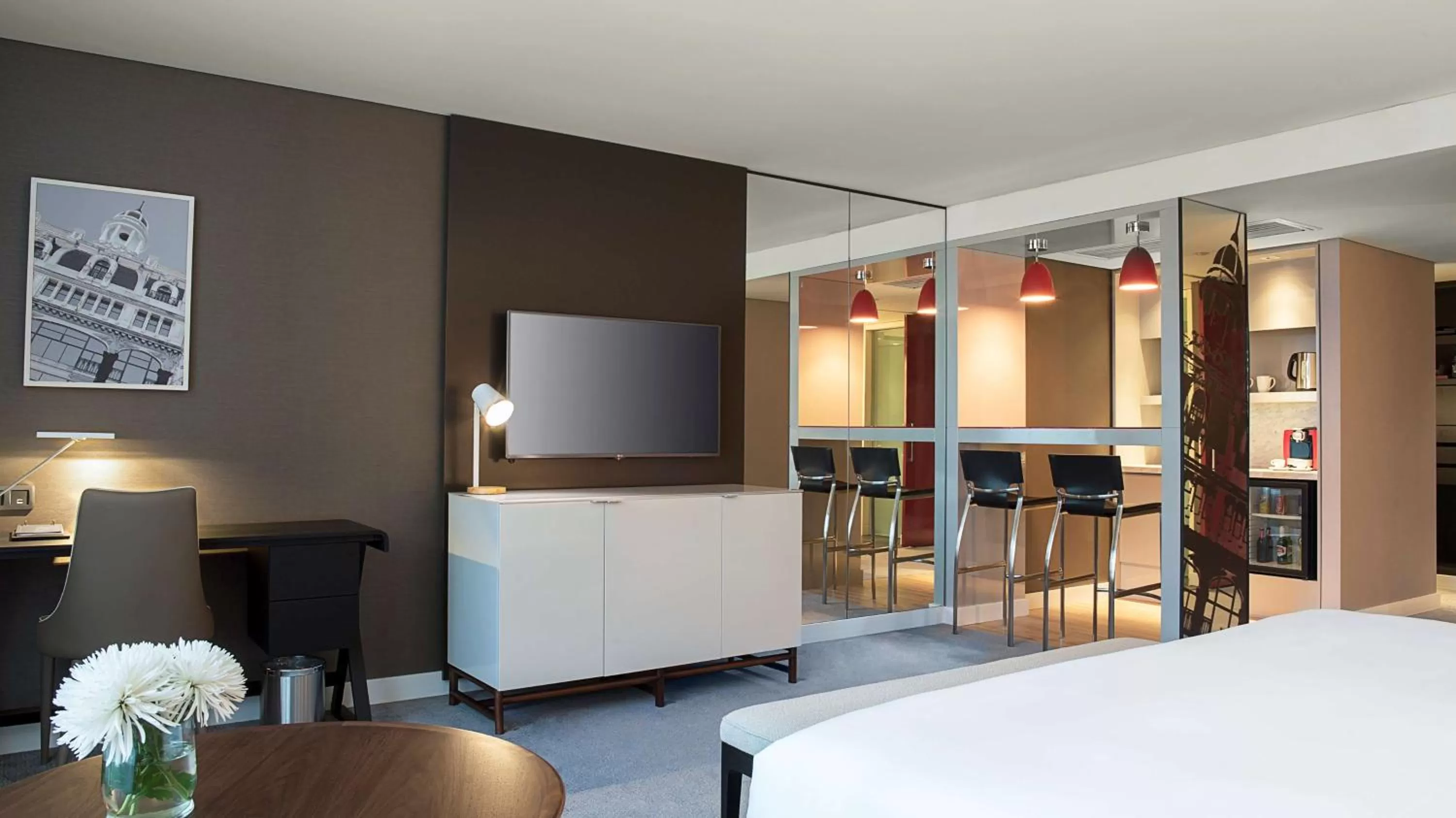 Photo of the whole room, Bed in Hyatt Centric Montevideo