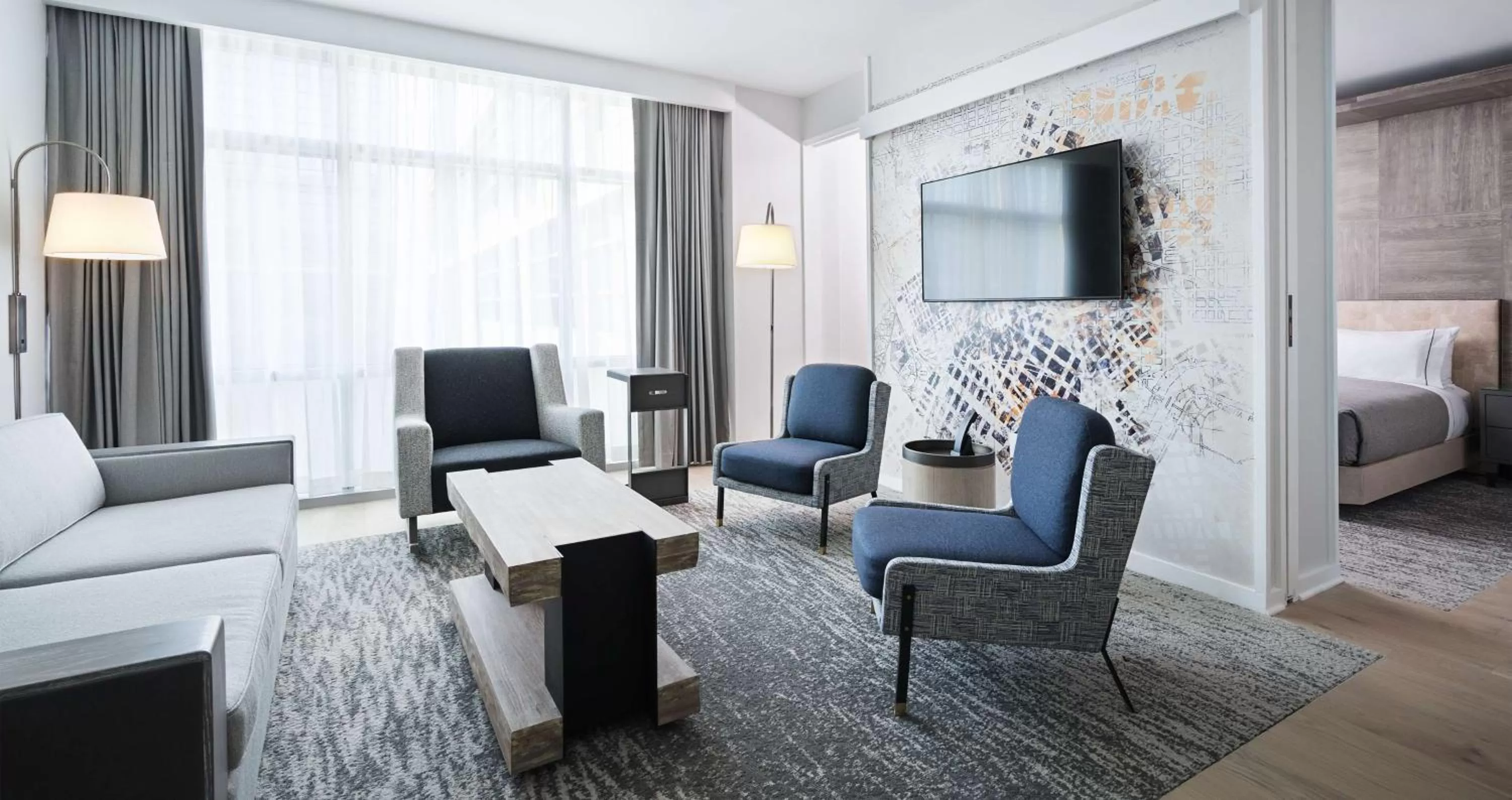 One-Bedroom King Suite with Roll-in Shower - Mobility Accessible in Canopy By Hilton Washington DC The Wharf