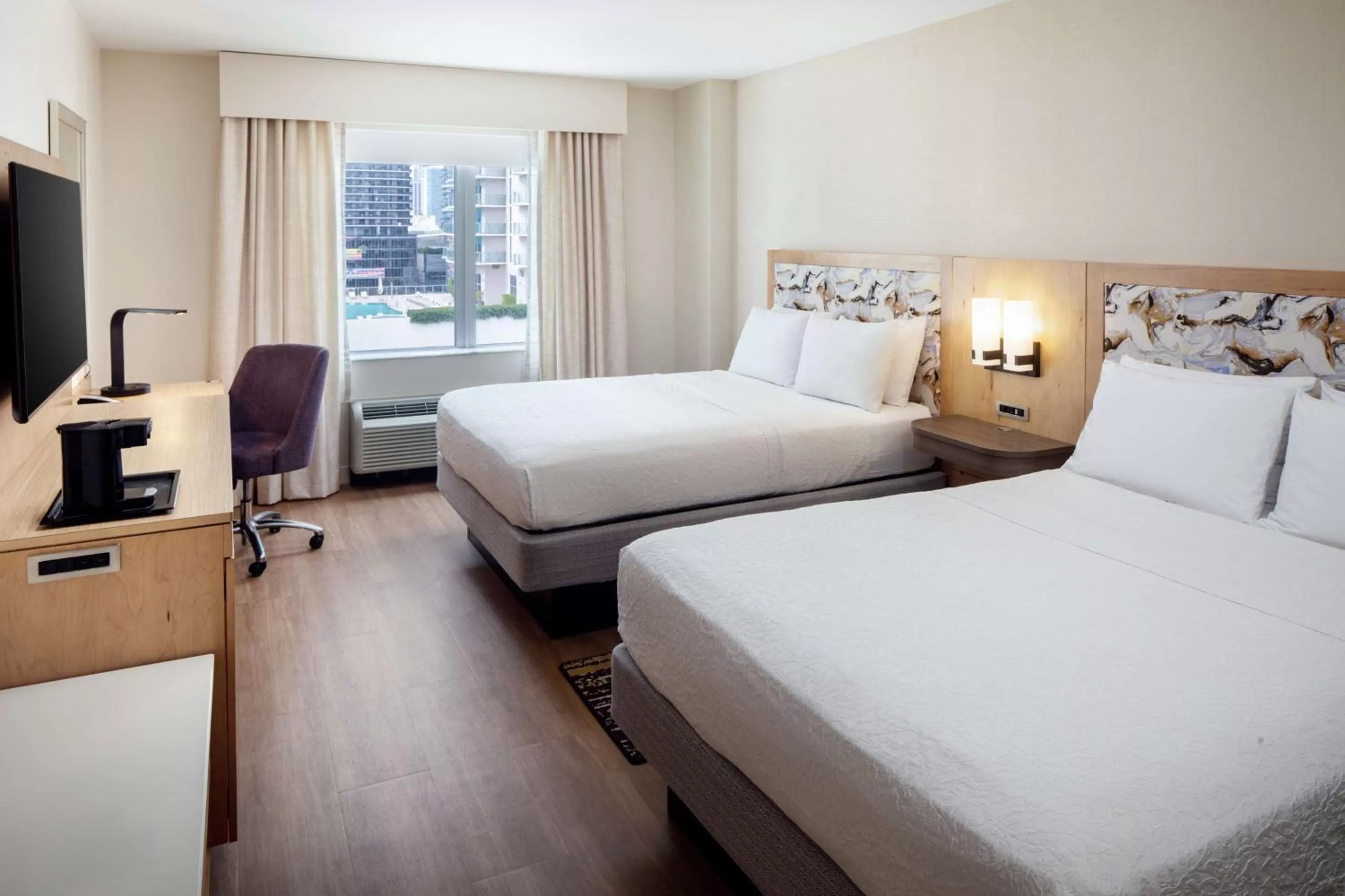 Queen Room with Two Queen Beds - Mobility Access/Non-Smoking in Hampton Inn & Suites by Hilton Miami Downtown/Brickell