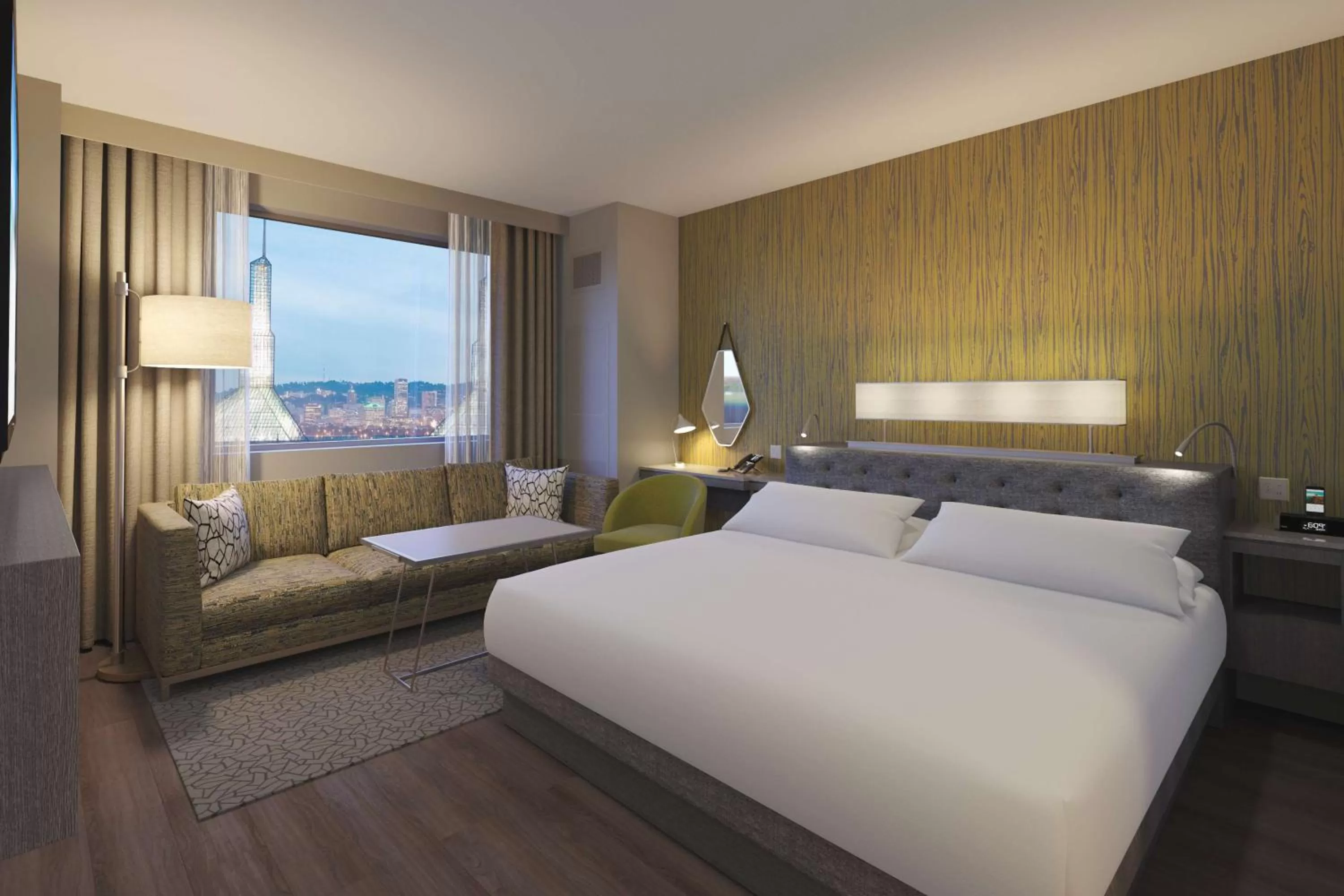 King Room with View in Hyatt Regency Portland at the Oregon Convention Center