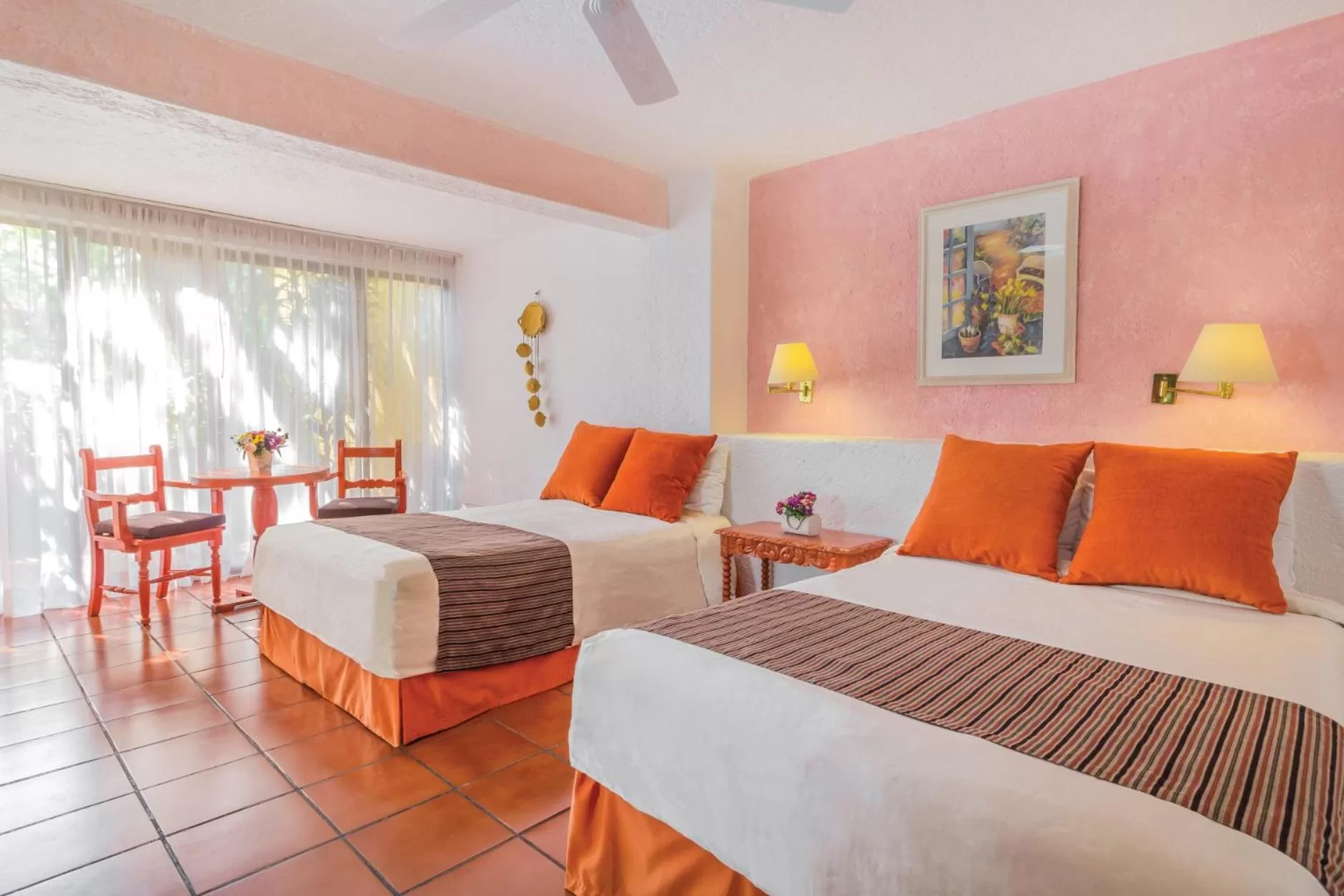 Double Room with Two Double Beds in Hotel Racquet Cuernavaca