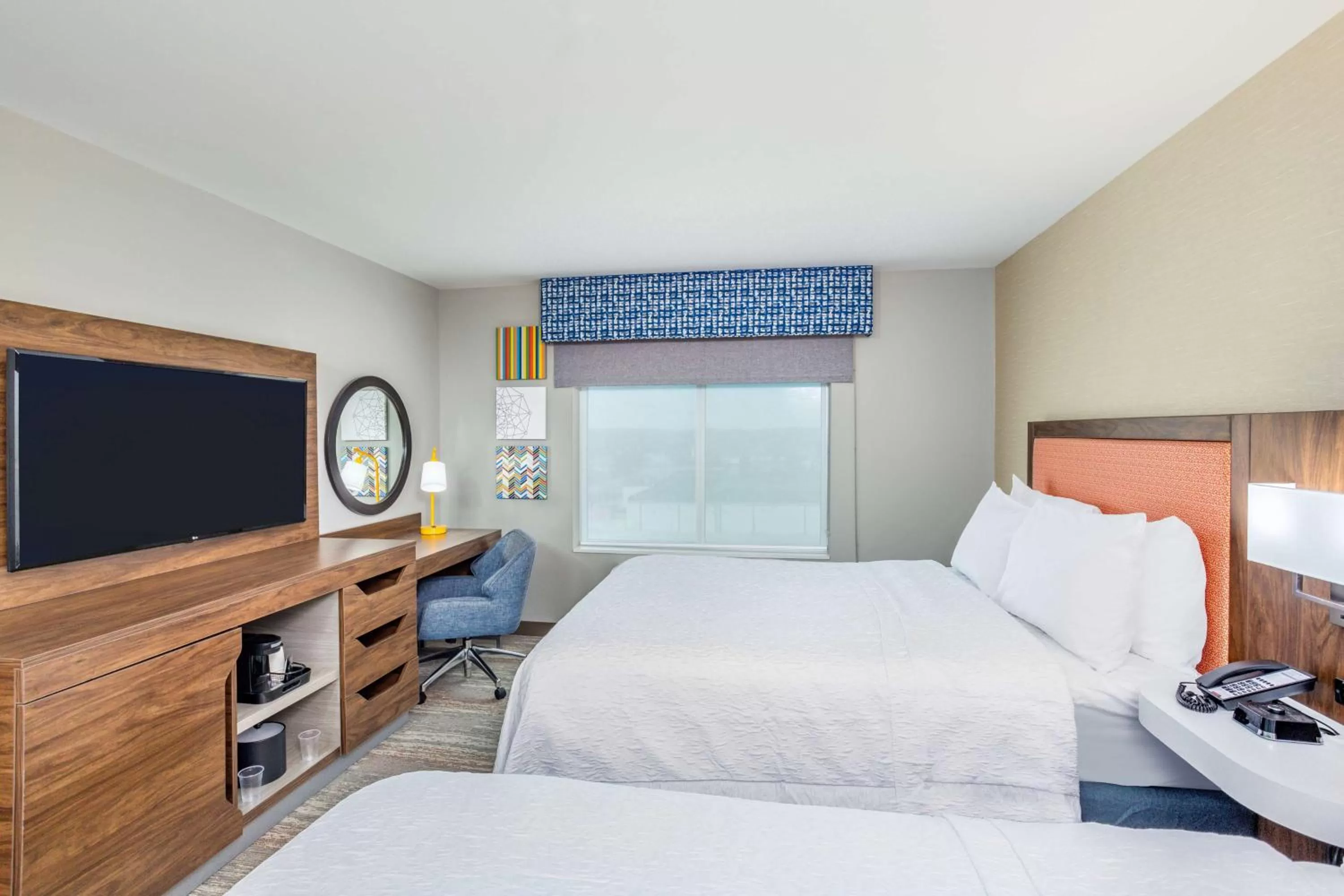 Queen Room with Two Queen Beds - Hearing Accessible/Non-Smoking in Hampton Inn Bedford In, In