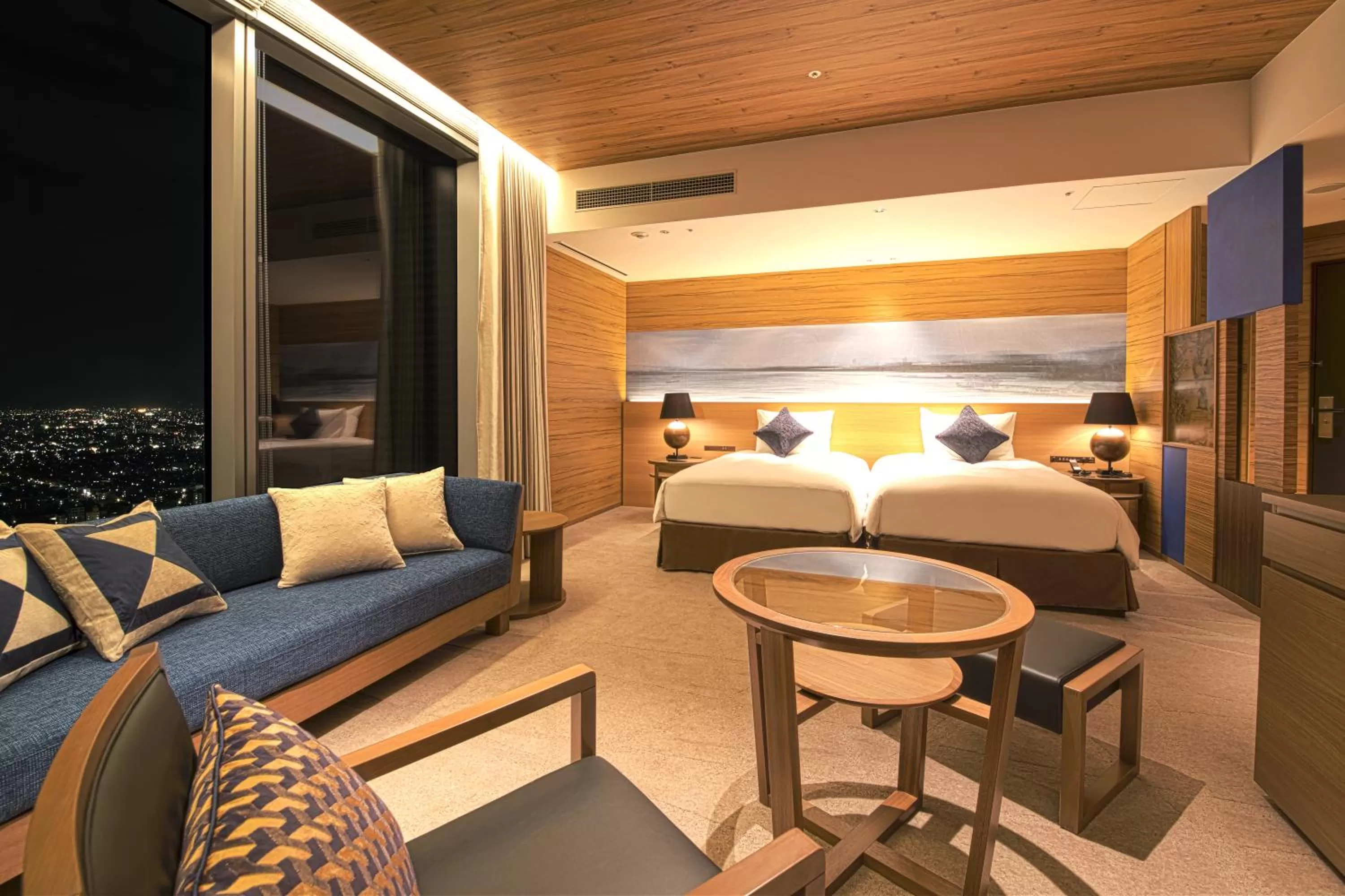 Deluxe Corner Twin Room with Nagoya Station View & Club Lounge Access - single occupancy in Nagoya Prince Hotel Sky Tower