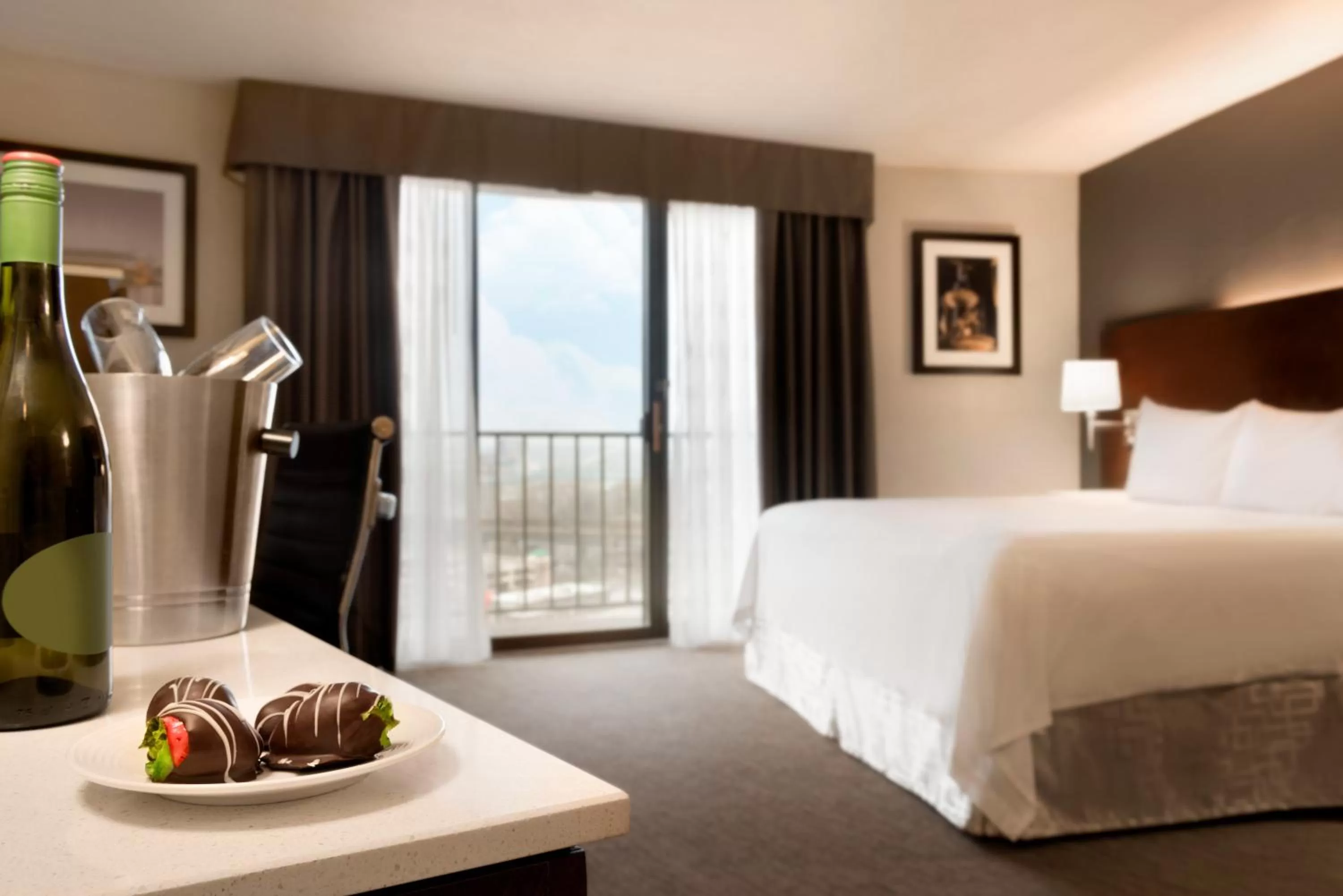 Premium King Room with Balcony and City View - Non-Smoking in Radisson Hotel Cincinnati Riverfront