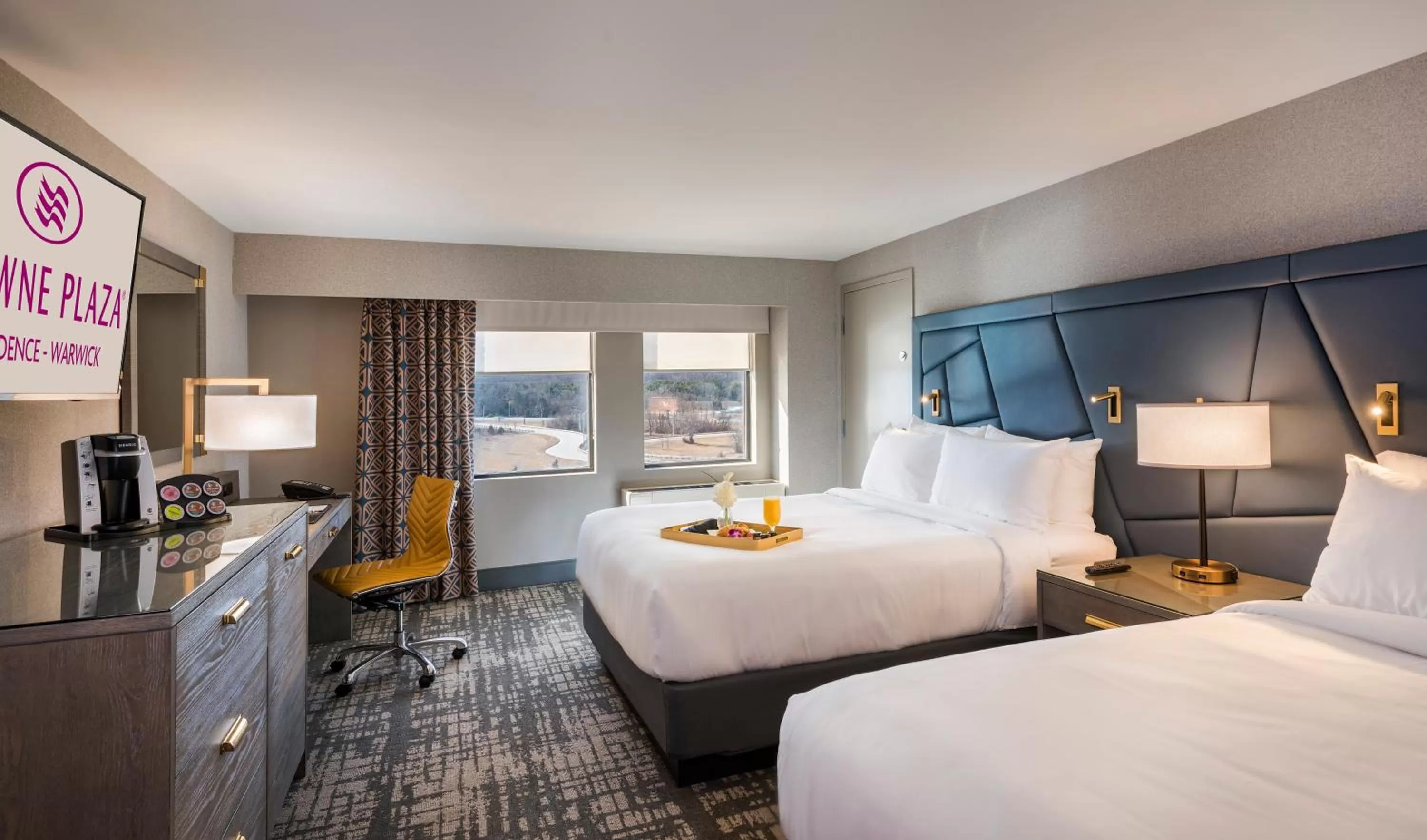 Standard Queen Room with Two Queen Beds and Mobility Accessible Tub in Crowne Plaza Providence-Warwick (Airport) by IHG
