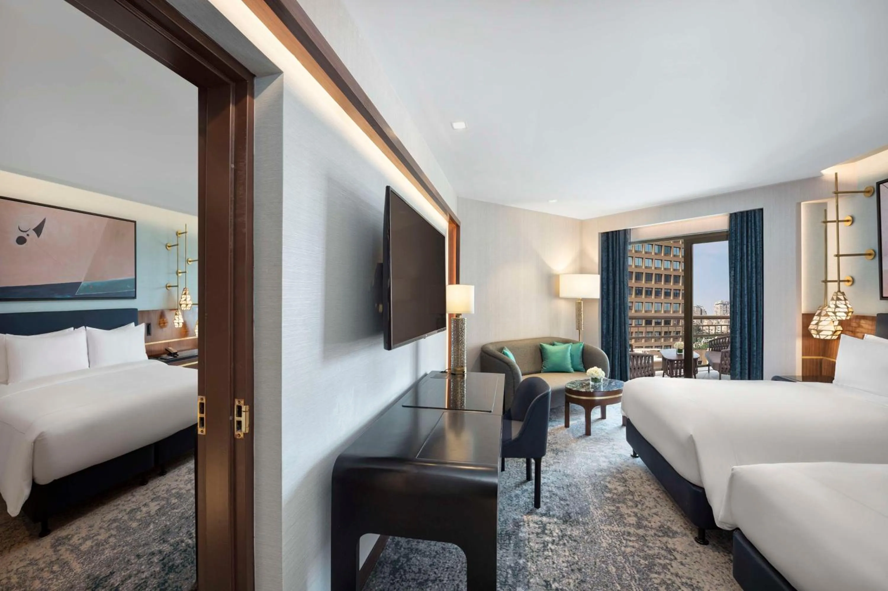 Family Connecting Room with Nile View in Sofitel Cairo Downtown Nile