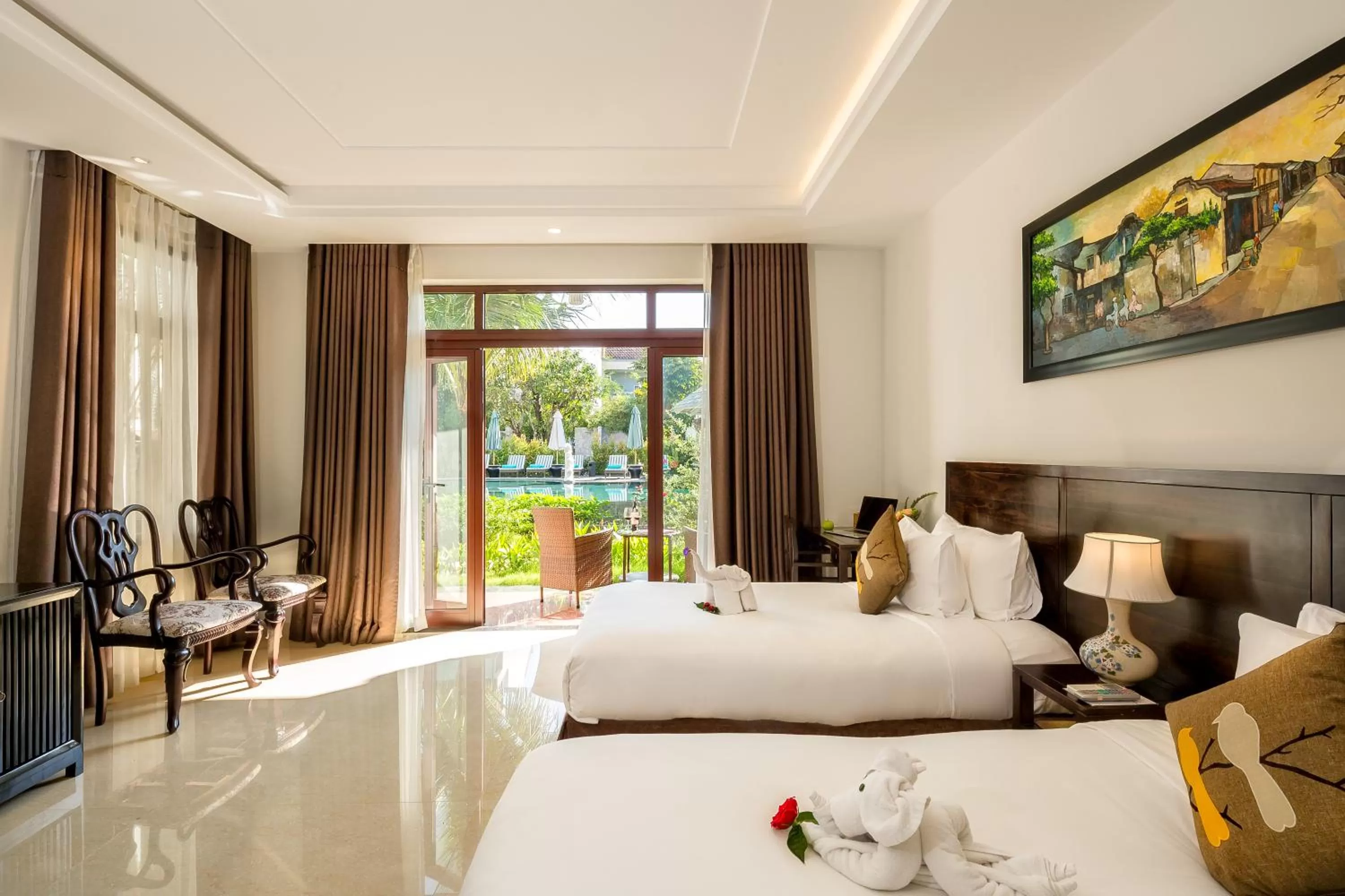 Deluxe Twin Balcony with Pool View in Hoi An Emotion Boutique Villa
