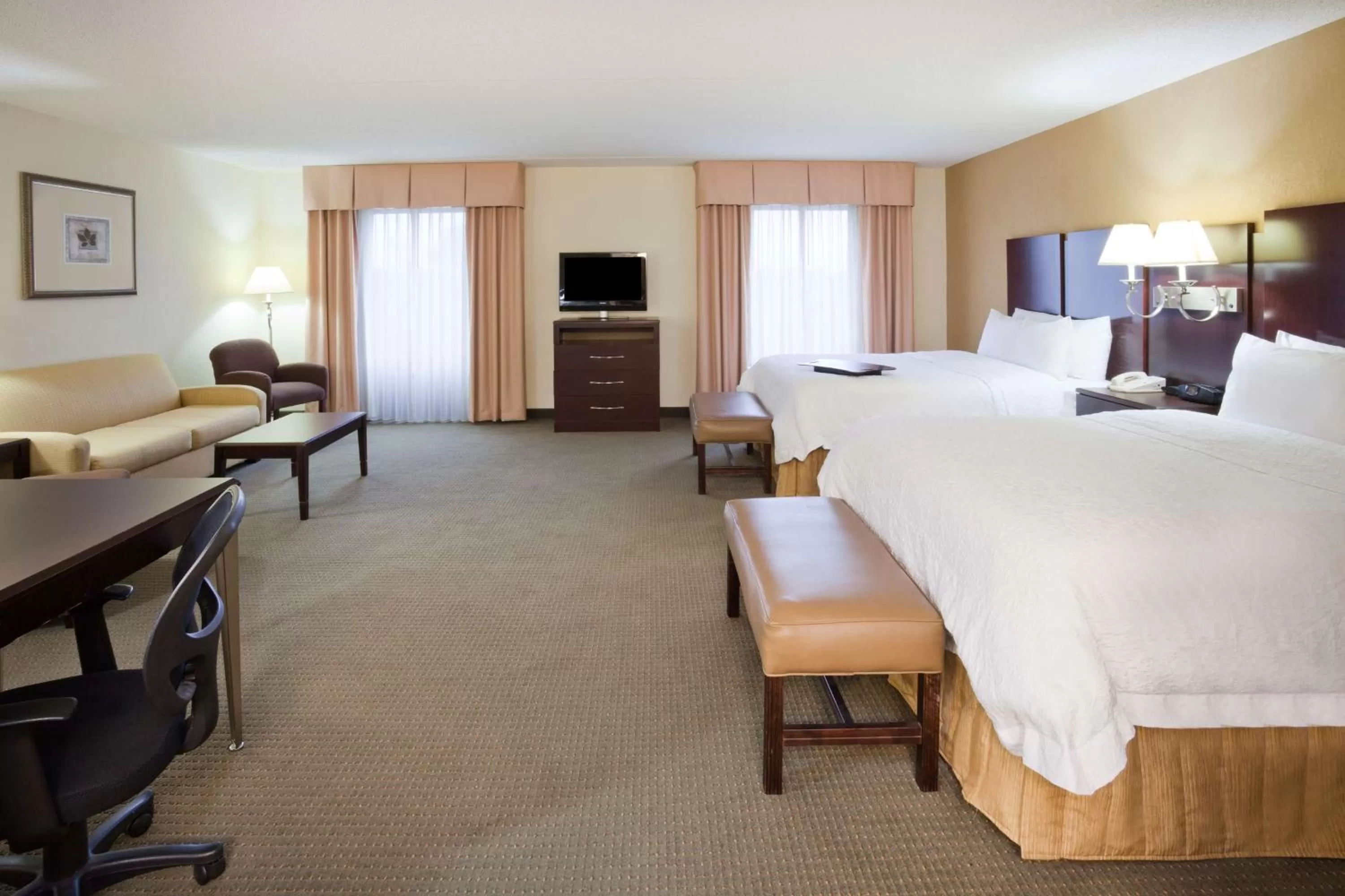 Queen Studio Suite with Two Queen Beds and Sofa Bed - Non-Smoking in Hampton Inn & Suites Lino Lakes
