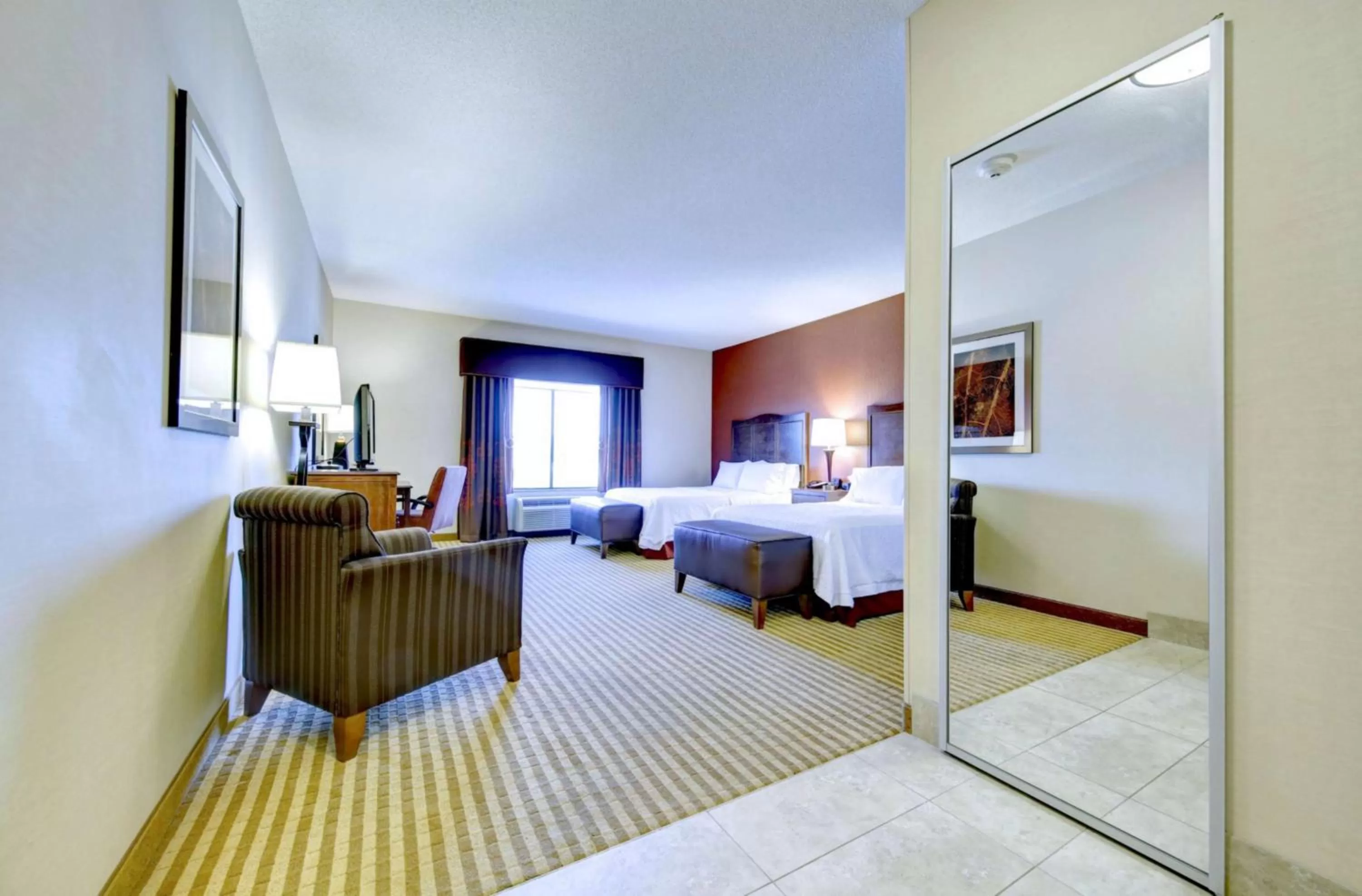 Queen Room with Two Queen Beds - Disability Access Hearing Accessible in Hampton Inn & Suites Harrisburg