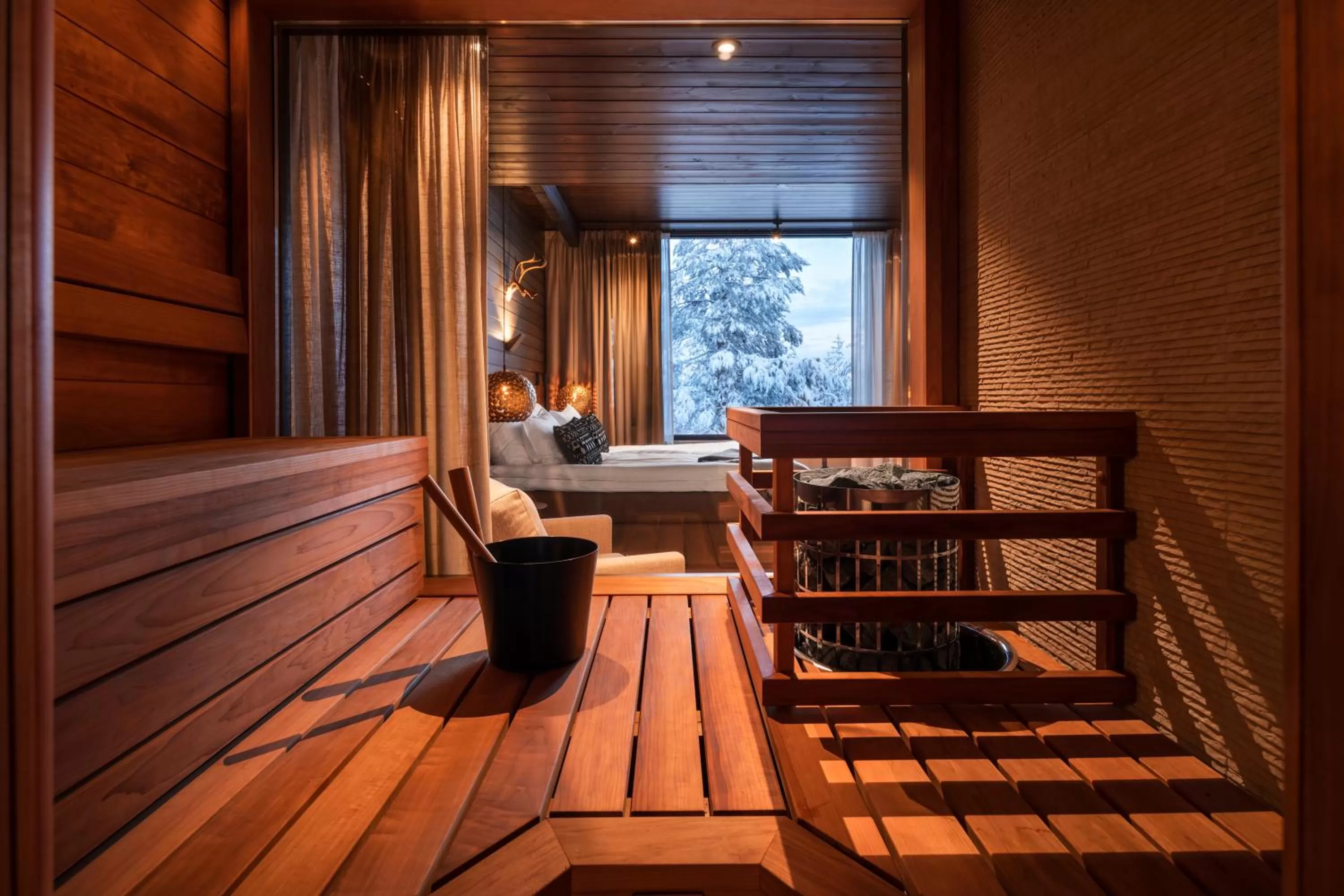 Arctic Junior Suite with Sauna  in Lapland Hotels Sky Ounasvaara