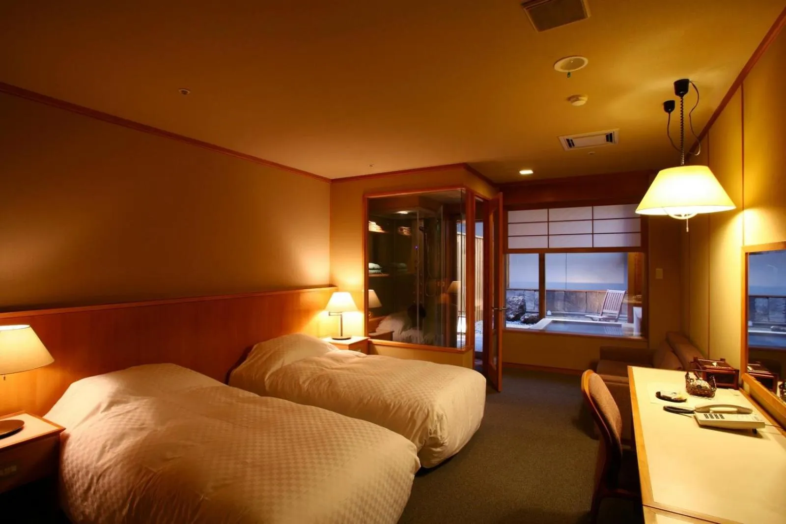 Twin Room with Open-Air Bath - single occupancy in Shikotsuko Daiichi Hotel Suizantei
