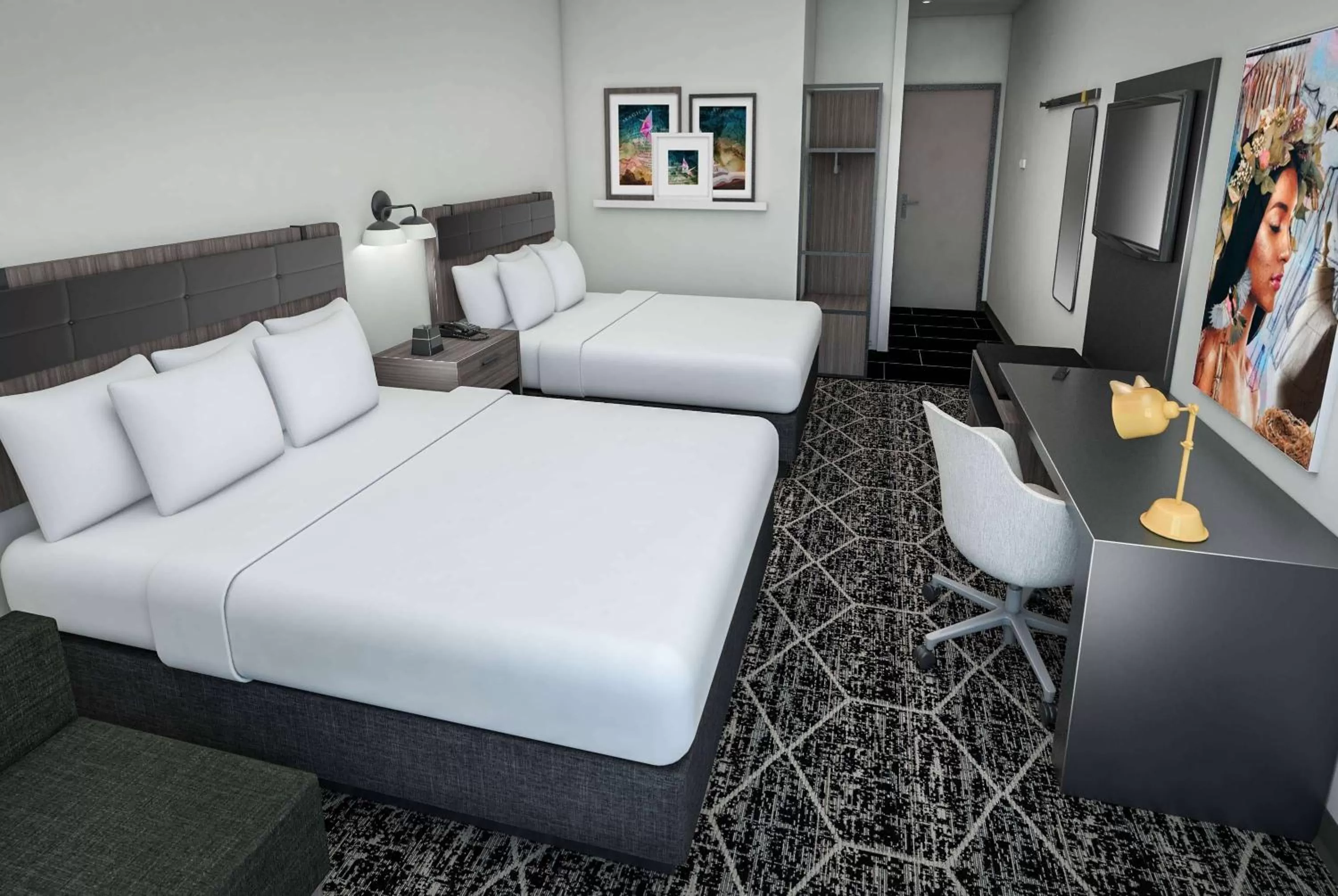 Queen Room with Two Queen Beds and Roll-In Shower - Mobility Accessible/Non-Smoking in La Quinta Inn & Suites by Wyndham Maricopa Copper Sky
