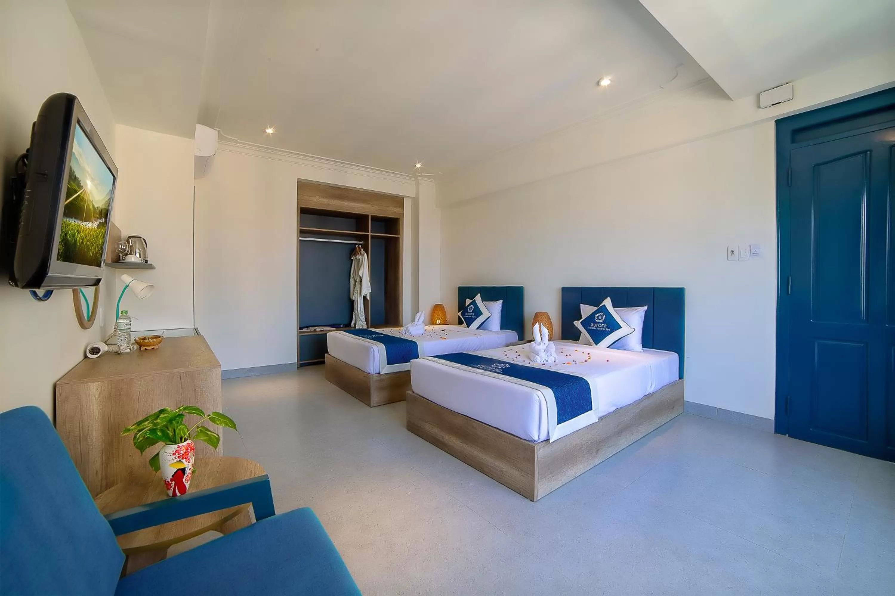 Family Room with Balcony in Hoi An Aurora Riverside Hotel and Spa