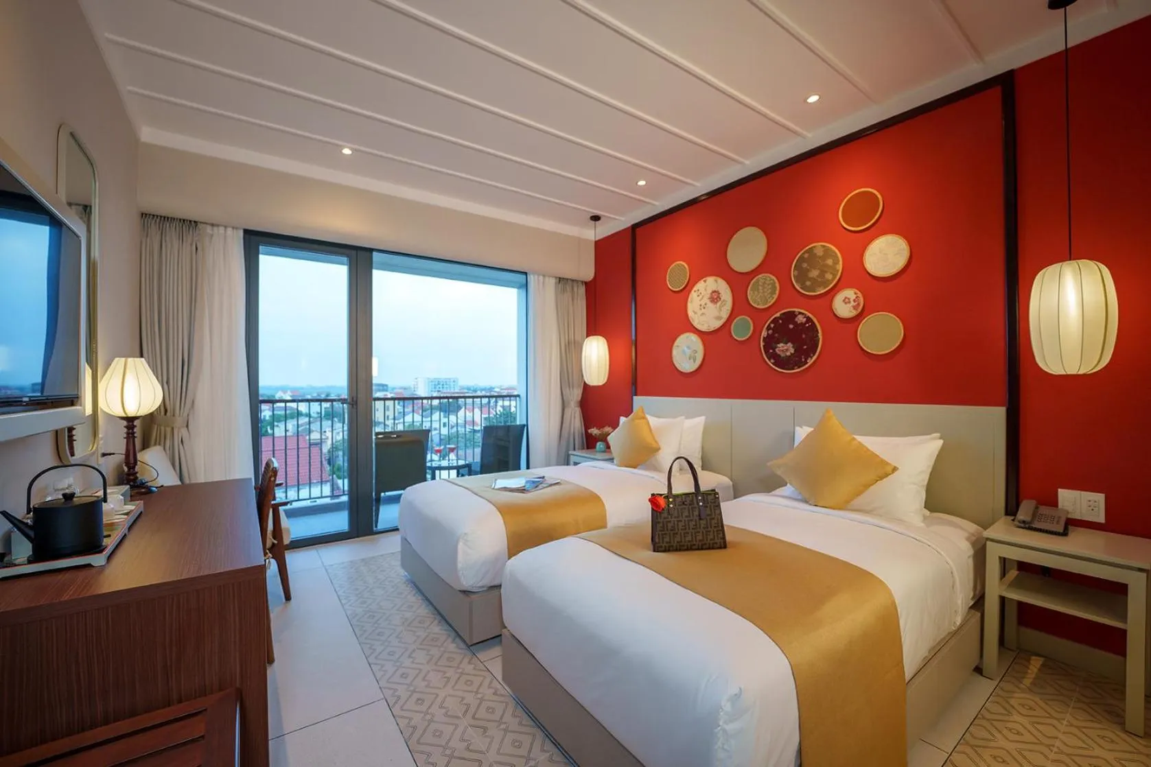 Family Connecting Deluxe in Cozy An Boutique Hotel Hoian