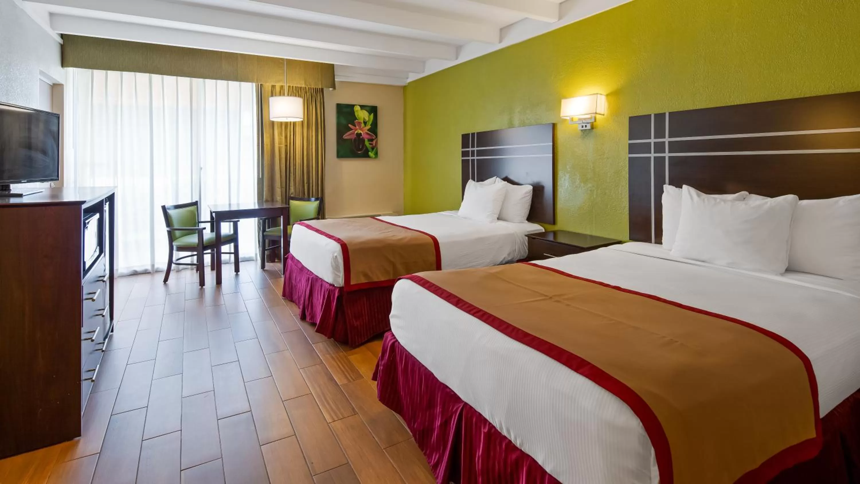 Double Room with Two Double Beds and Pool View - Non-Smoking in Best Western Orlando West